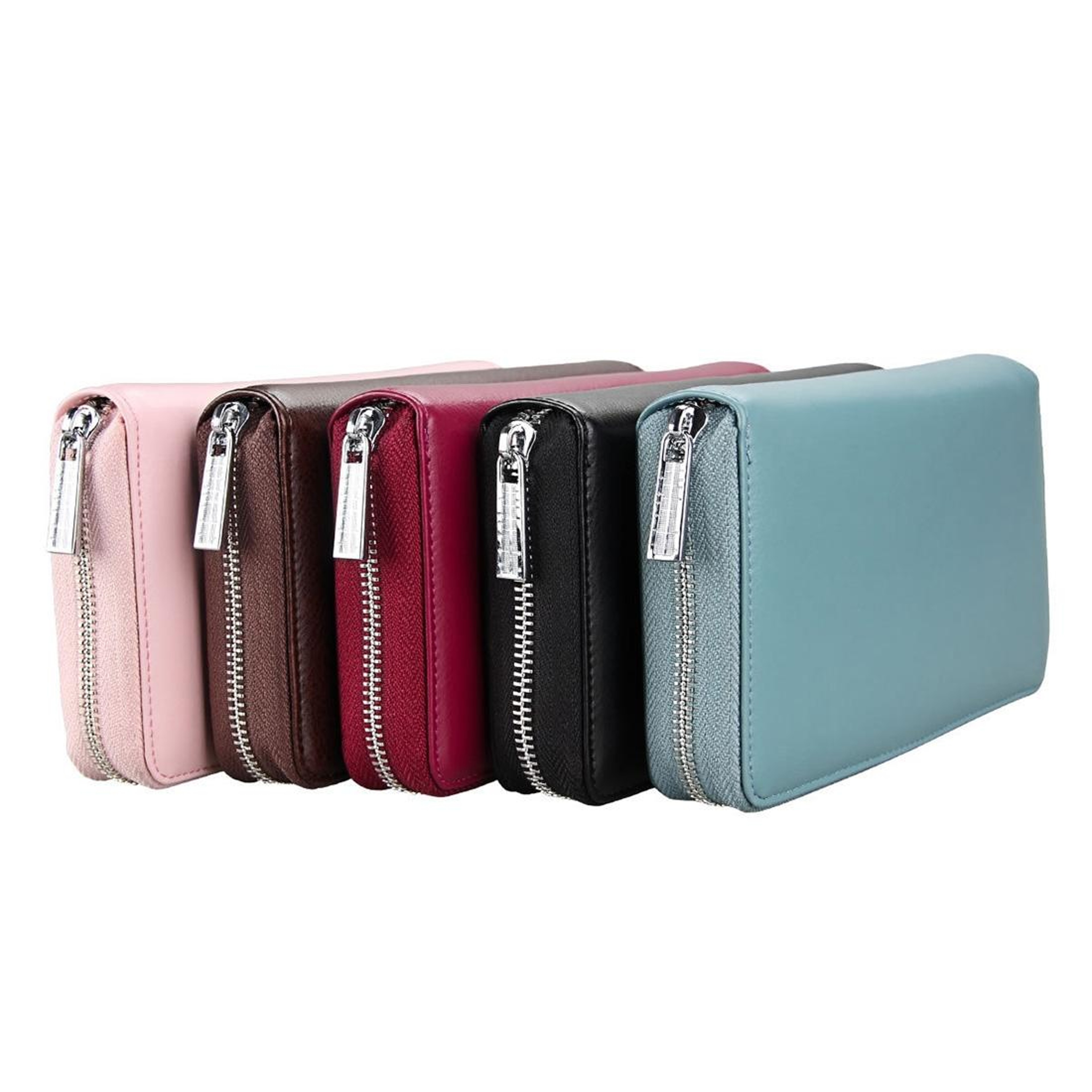 RFID Passport Wallet Genuine Leather Travel Document Organizer Long Wallet With Card Slots 6