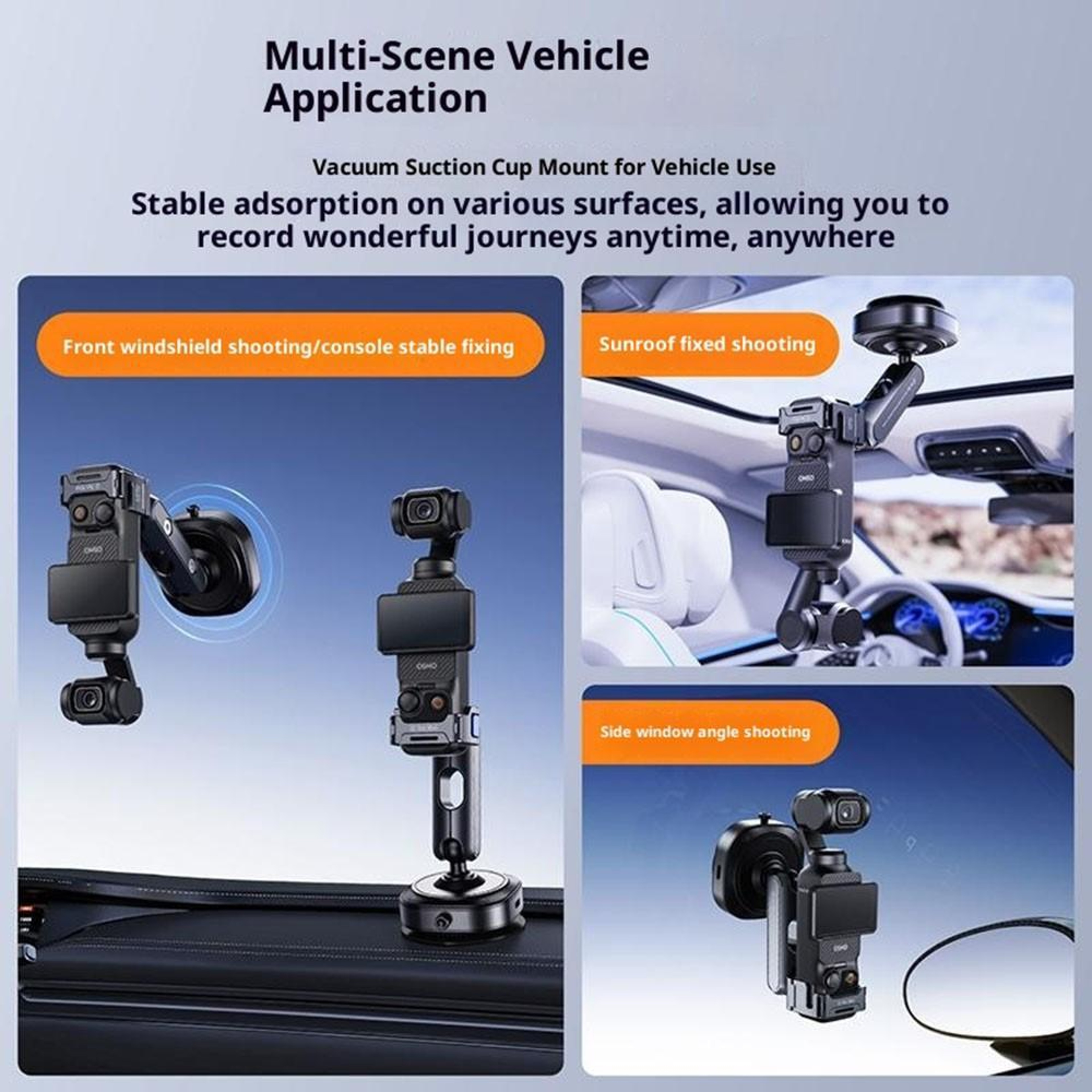 DJI Osmo Pocket 3 Vacuum Suction Mount Action Camera Car Shooting Bracket 1