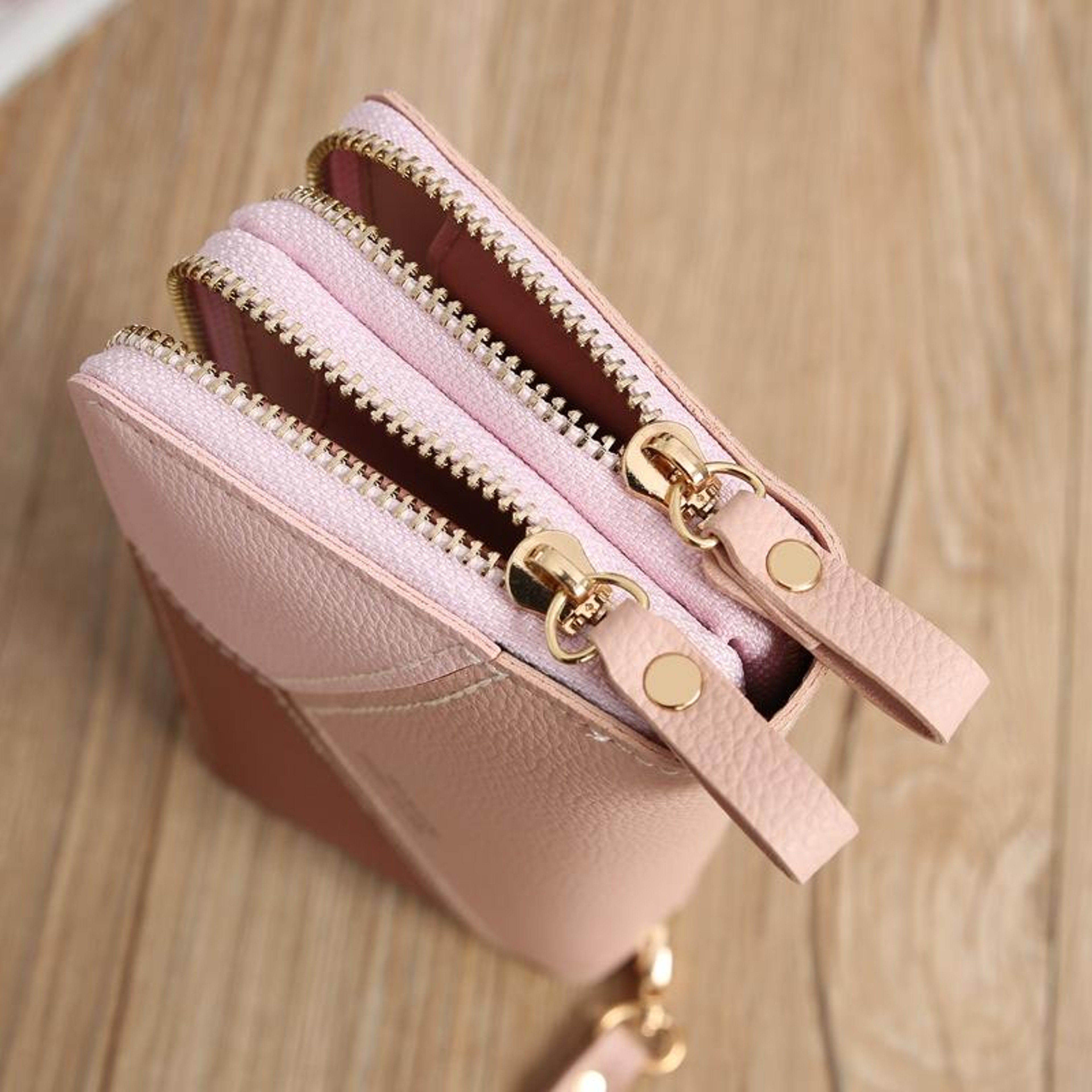 Elegant Womens Long Wallet Double Zipper Phone Wallet With Card Holder And Coin Purse 5