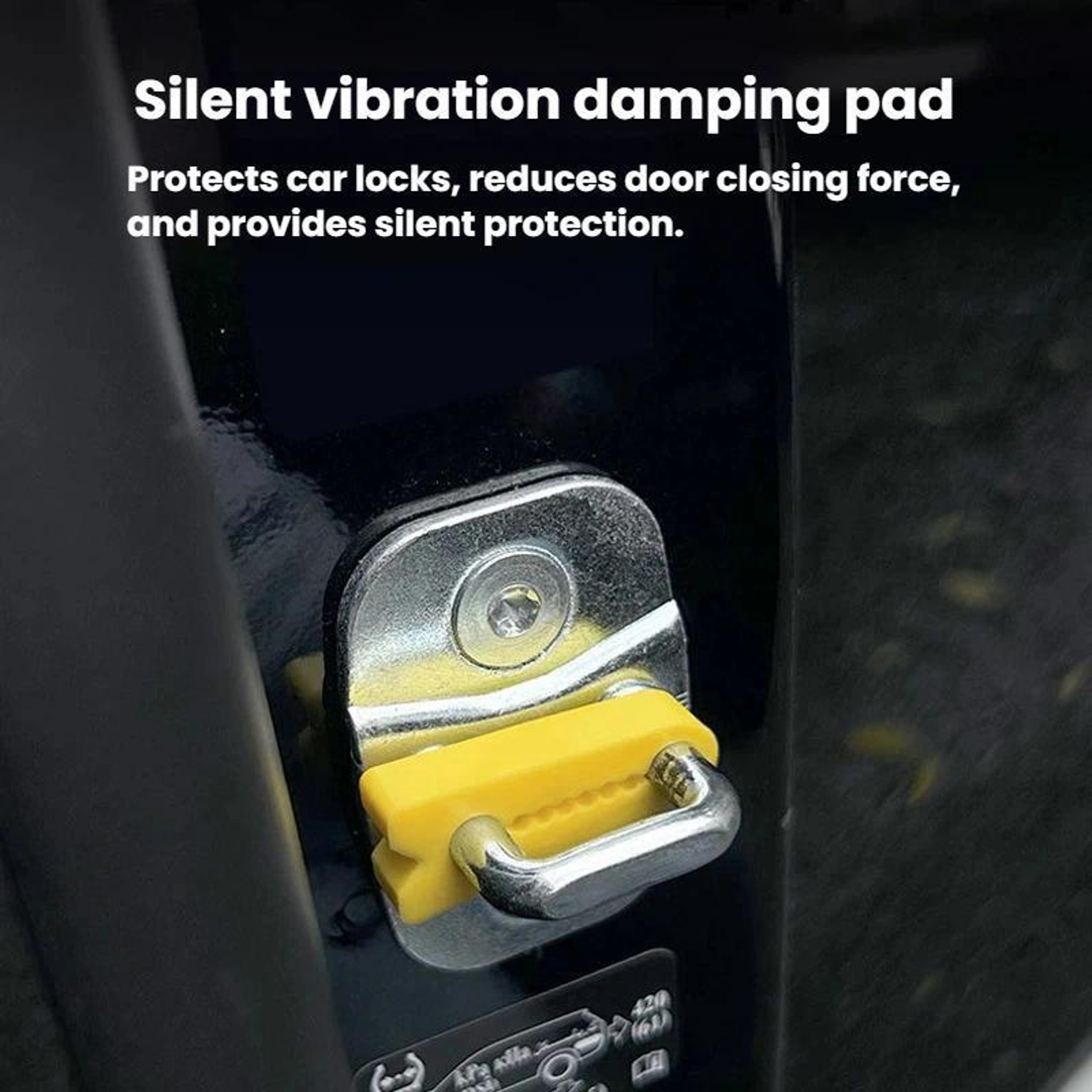 Universal Car Door Lock Protector Silicone Door Lock Buffer Pad 4PCS Noise Reducing Shock Absorber – view 6