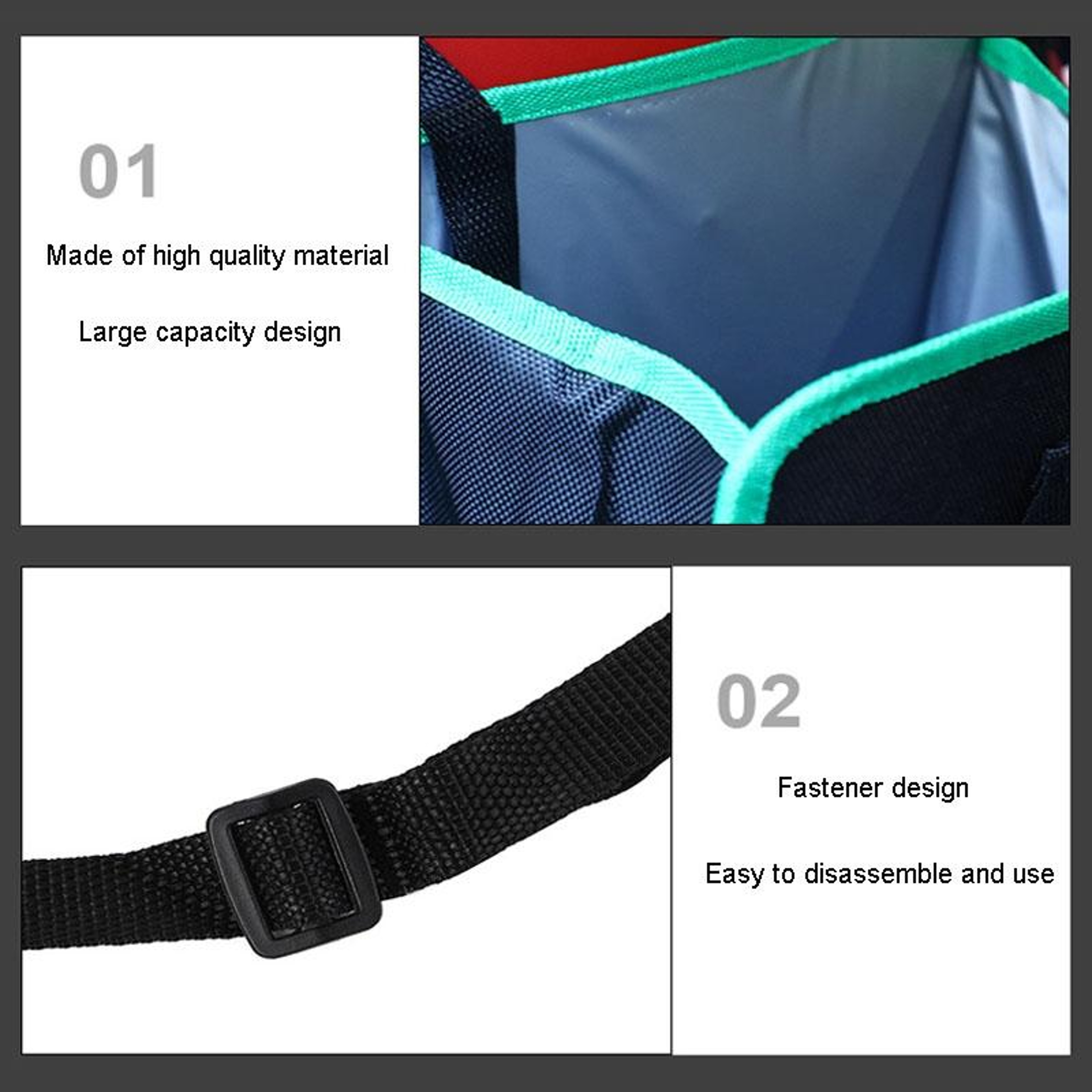 Car Seat Trash Can Backseat Storage Organizer Foldable Waterproof Car Trash Bag 3
