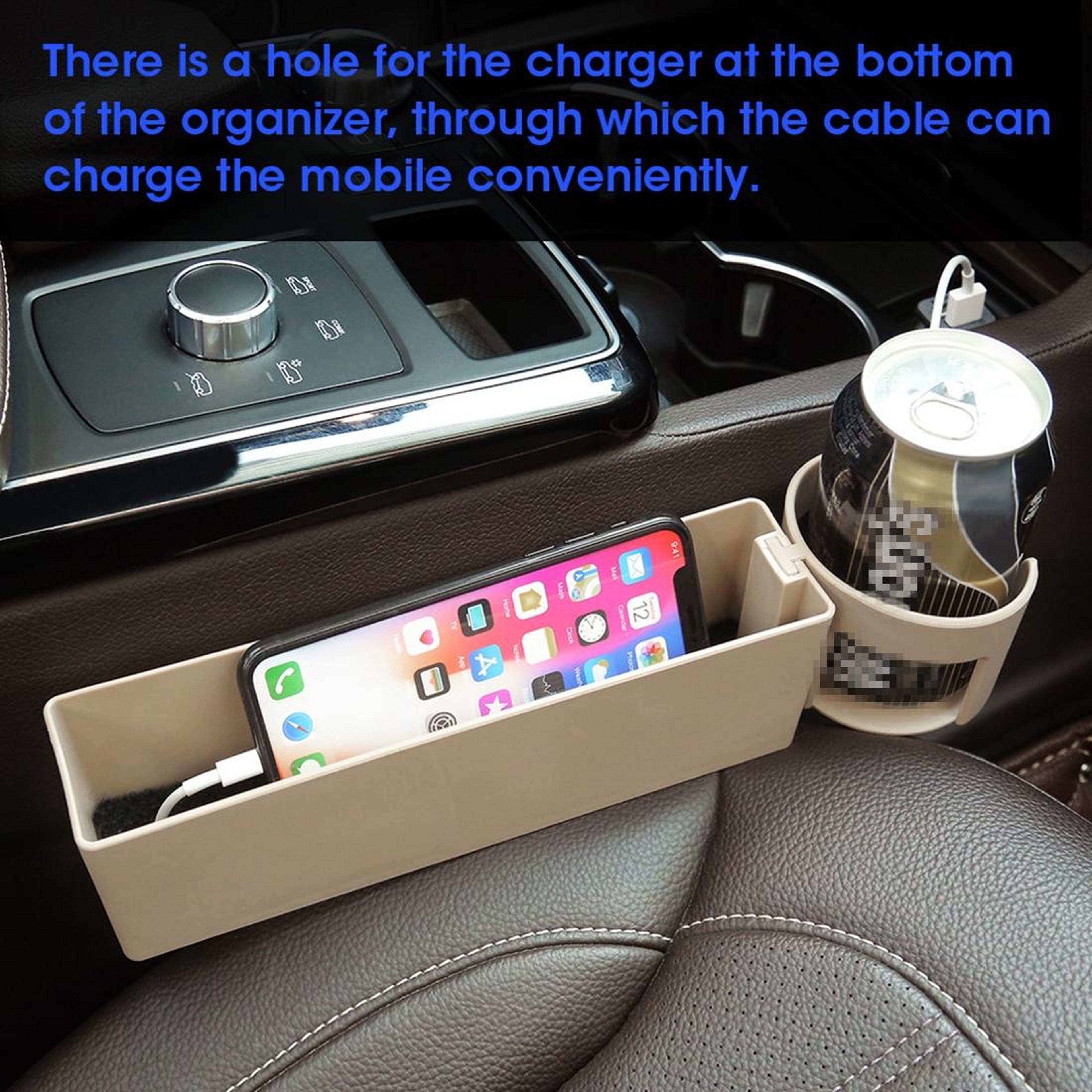 Universal Car Seat Gap Organizer & Car Console Side Pocket Storage Box – view 3