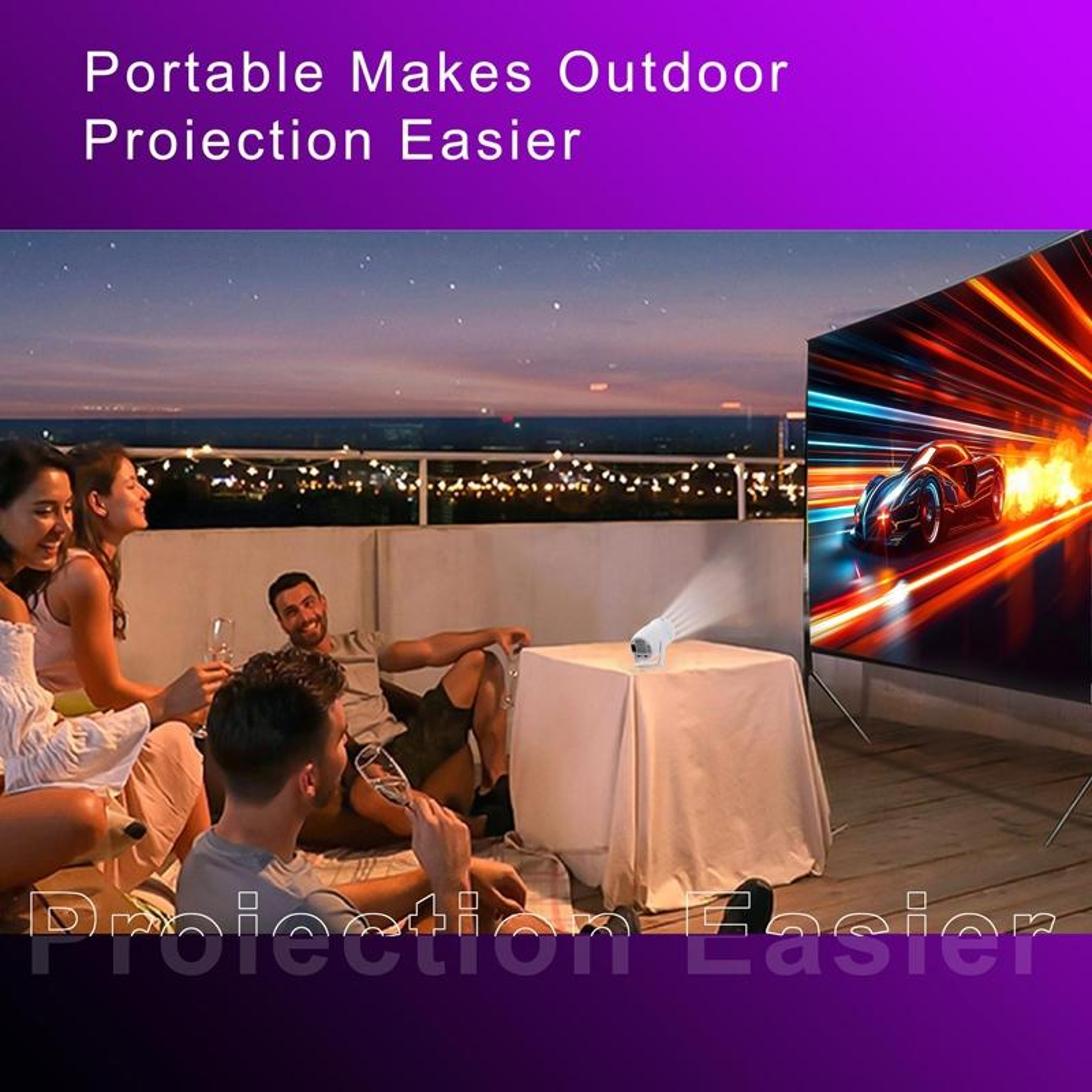 HY400 1080P Smart Projector With Android 12 WiFi 6 And Bluetooth 50 12