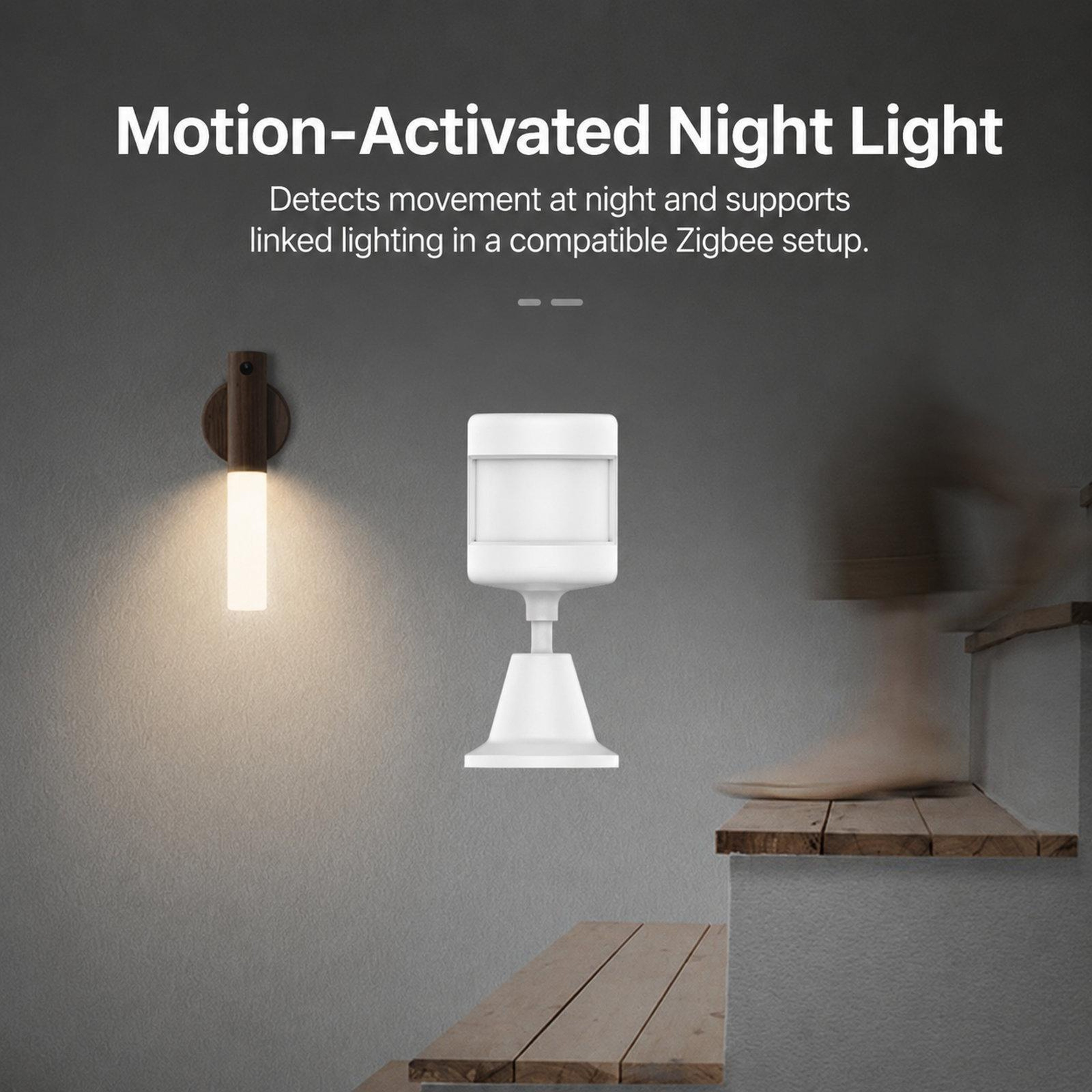 Tuya Zigbee Motion Sensor with PIR Detection, Smart Alerts and 360° Rotating Base – view 3
