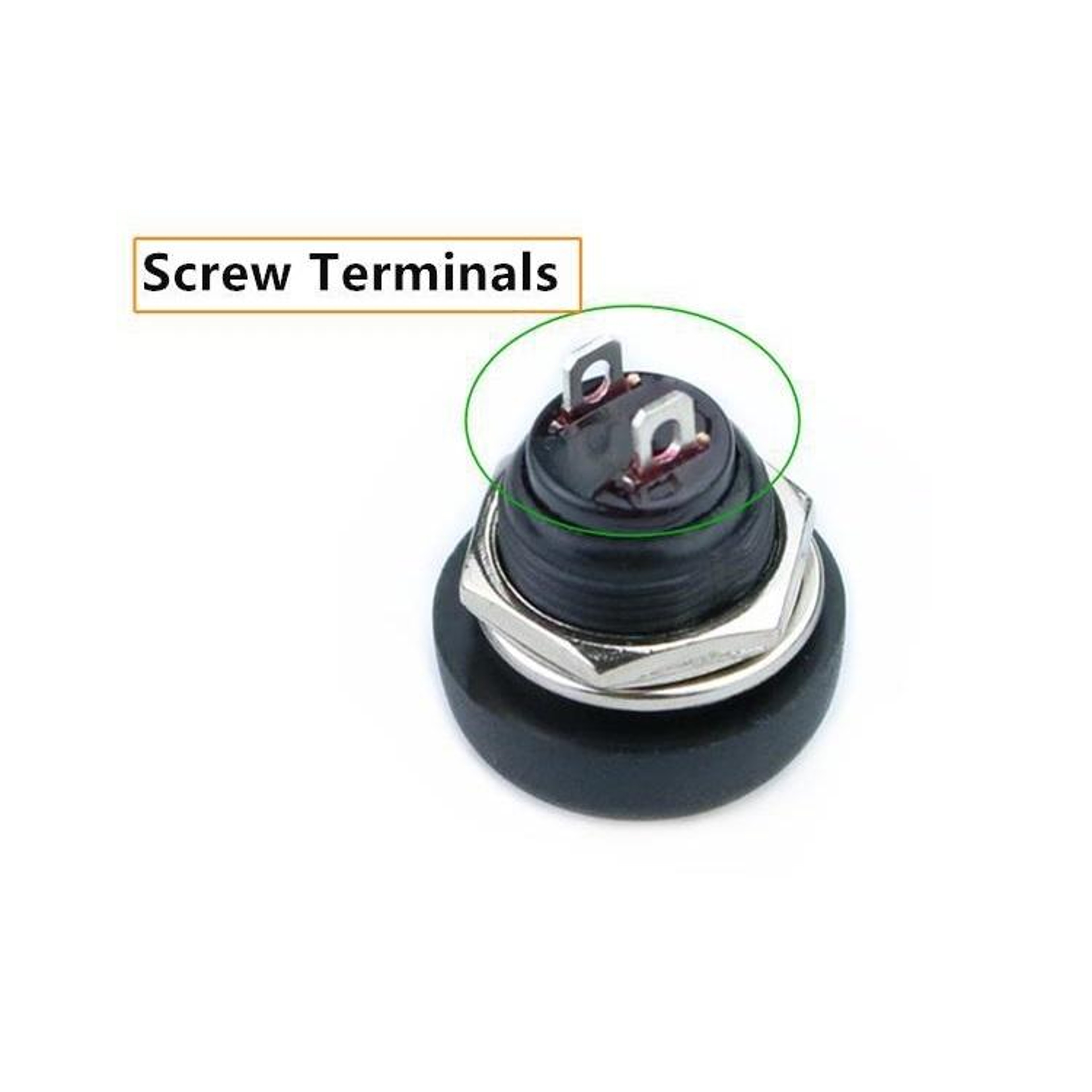 10PCS Waterproof Push Button Switch 12mm Momentary SelfReset Normally Open 3