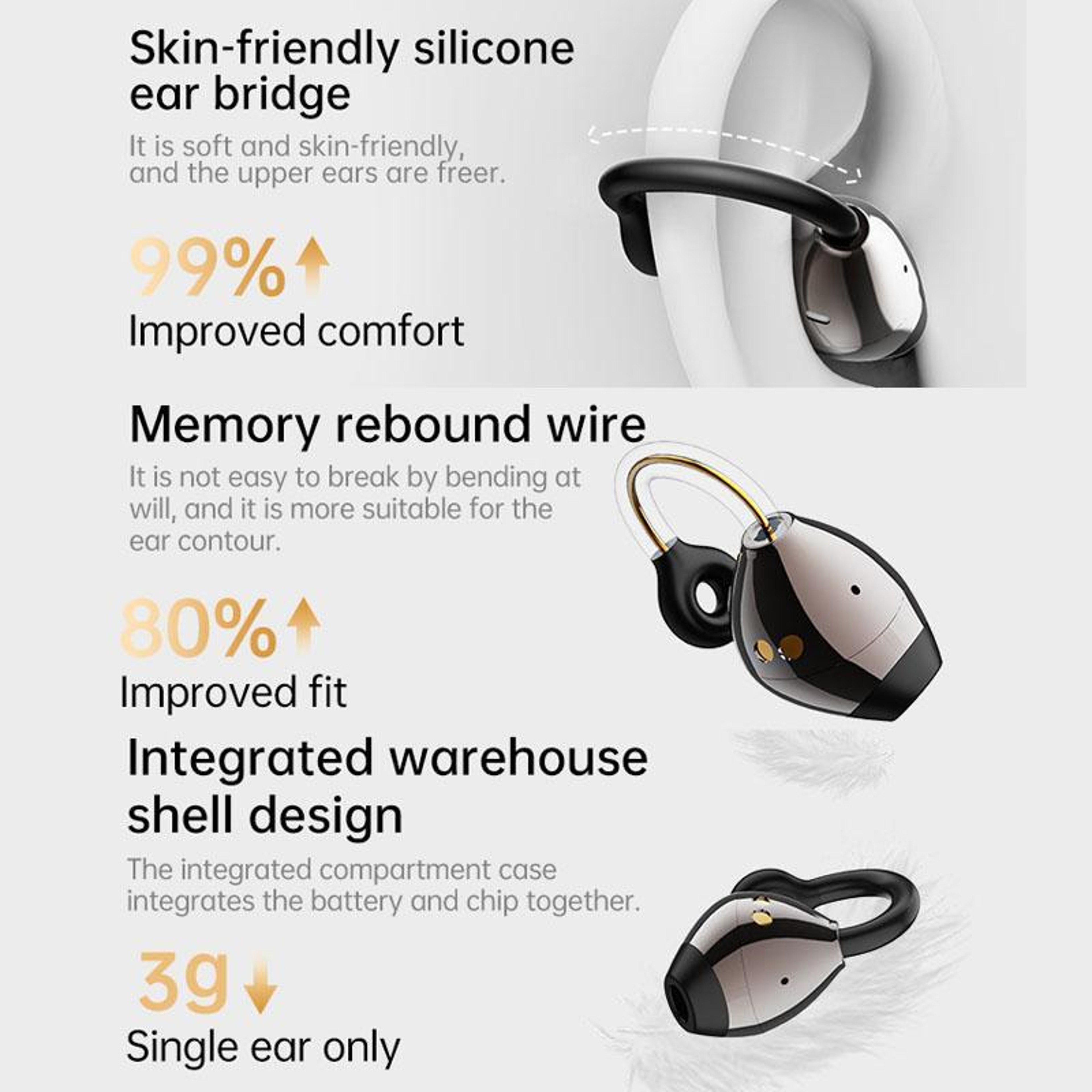 150 Languages AI Translation Wireless Clip Ear Bluetooth Ear | Inspire ...