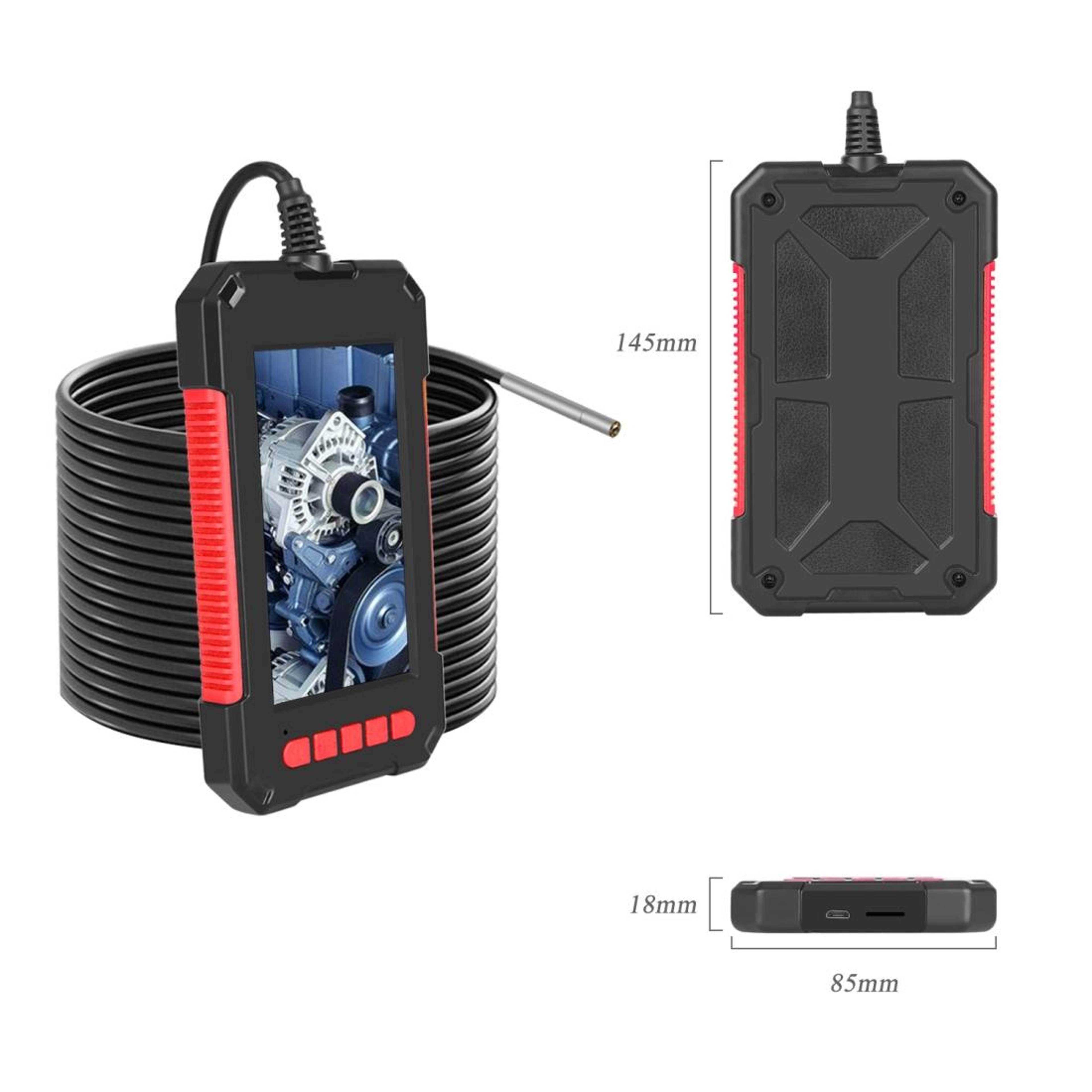 P40 39mm 1080P Industrial Endoscope Camera With 43Inch Screen IP67 Waterproof 2m Probe 5