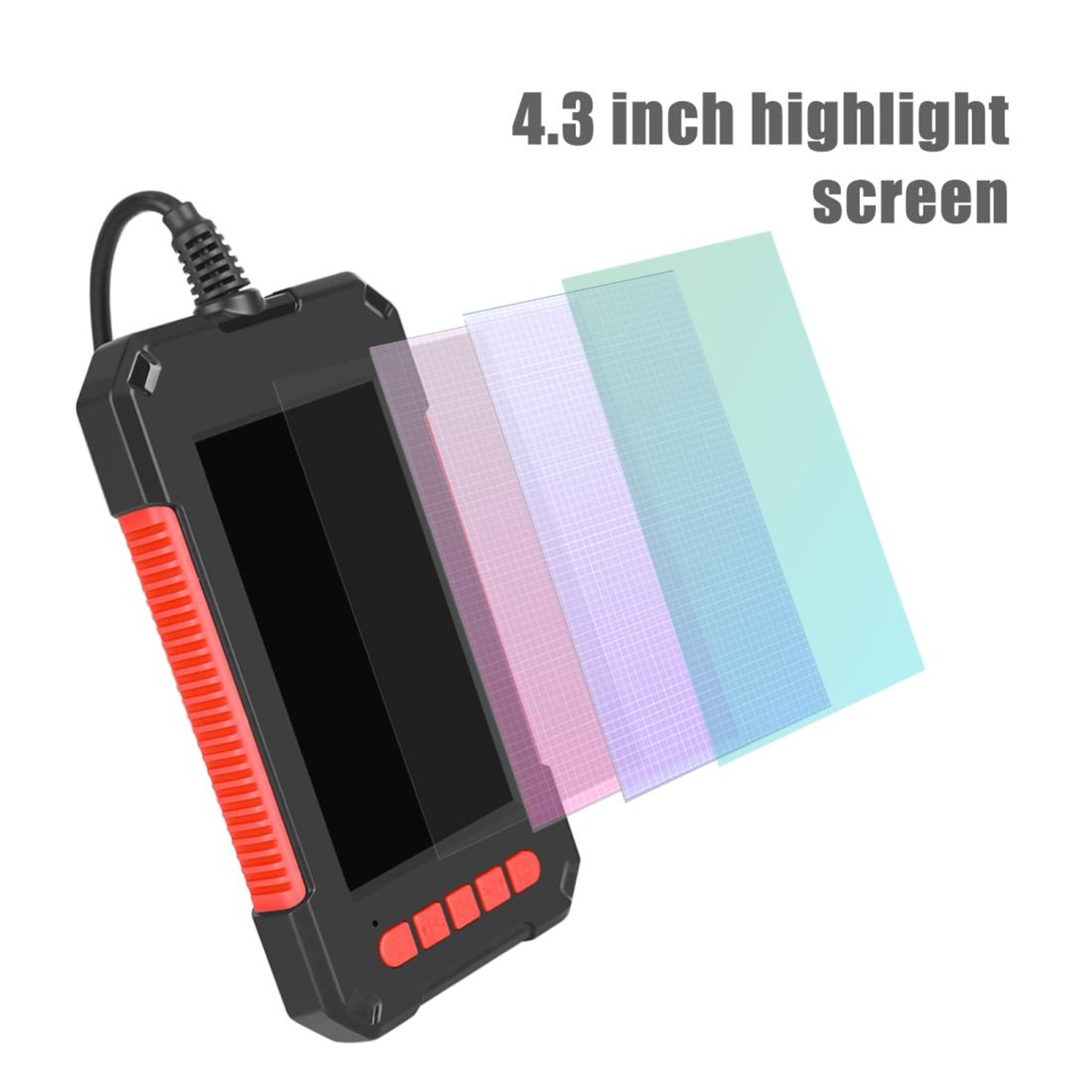 P40 39mm 1080P Industrial Endoscope Camera With 43Inch Screen IP67 Waterproof 2m Probe 6