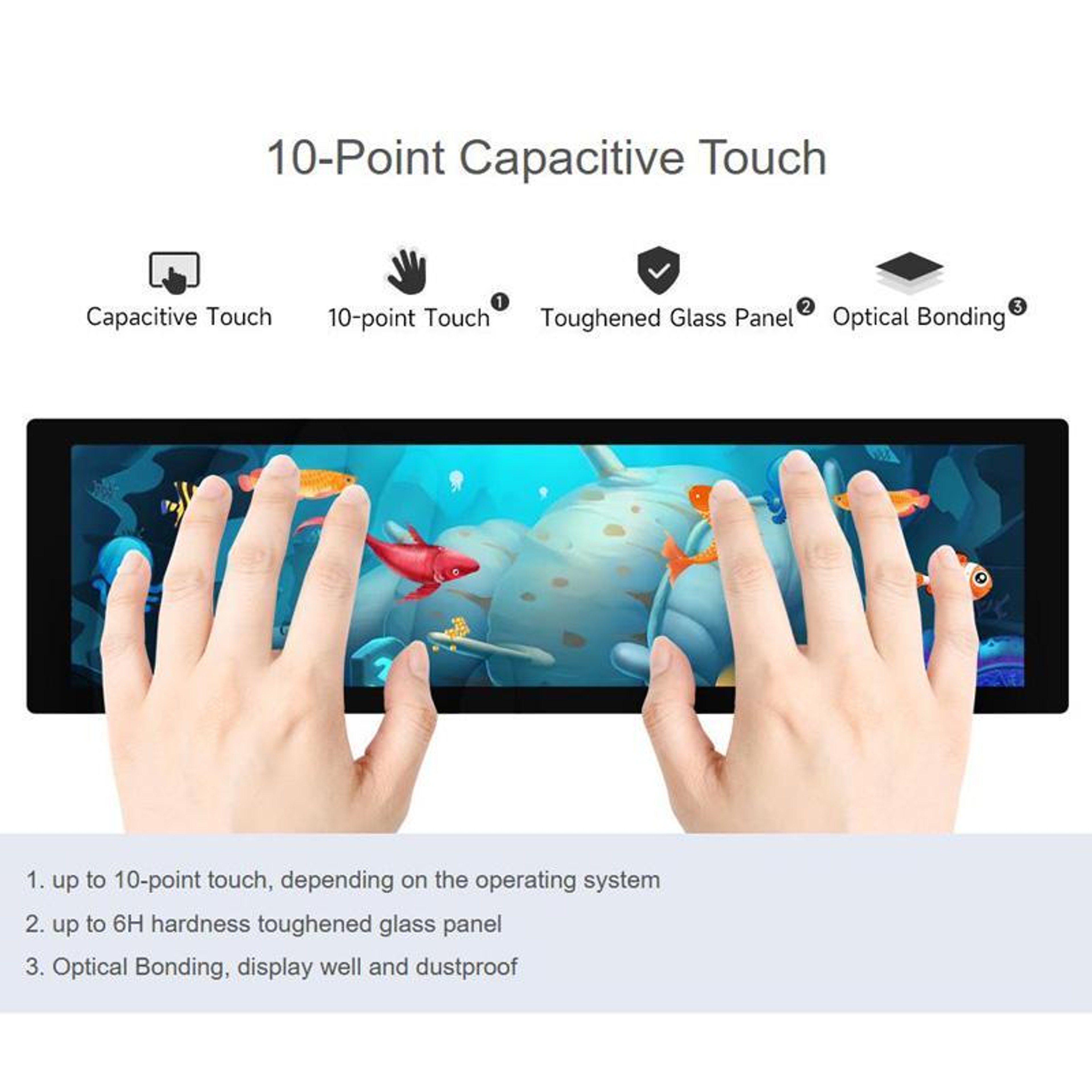 8.8 Inch DSI Capacitive Touch Display 10-Point IPS Screen – view 3