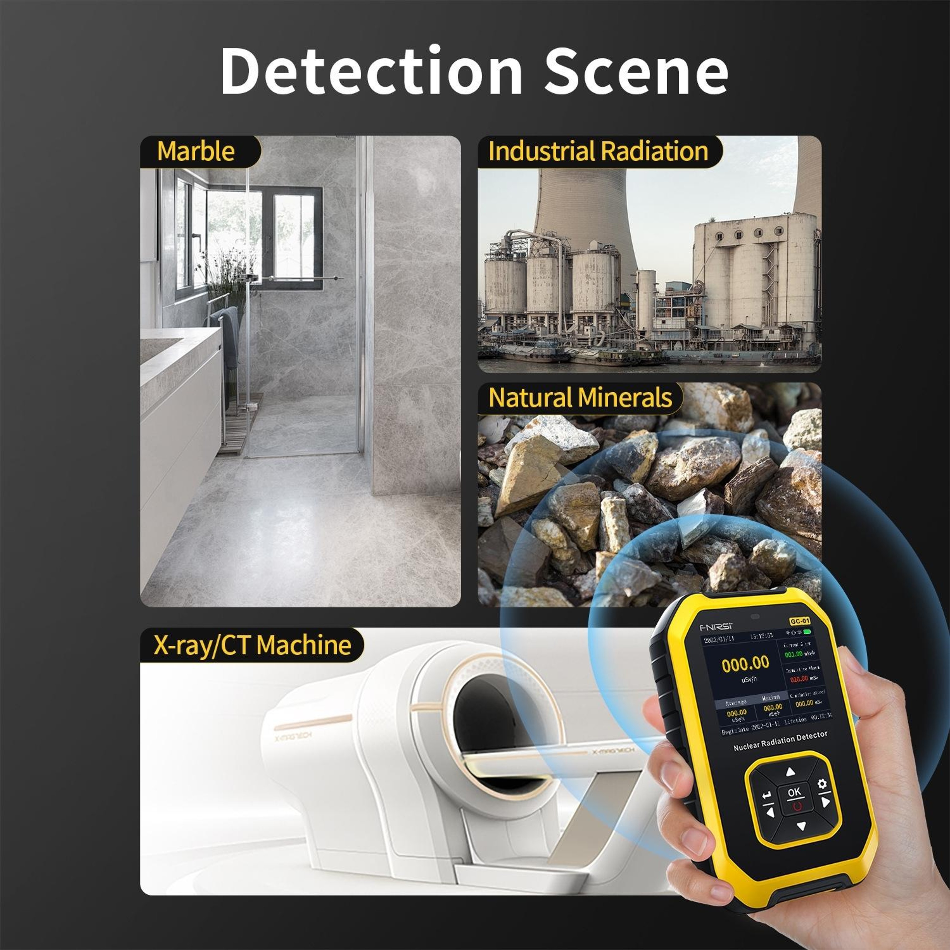 Portable Geiger Counter Nuclear Radiation Detector for Gamma and Beta Rays – view 7