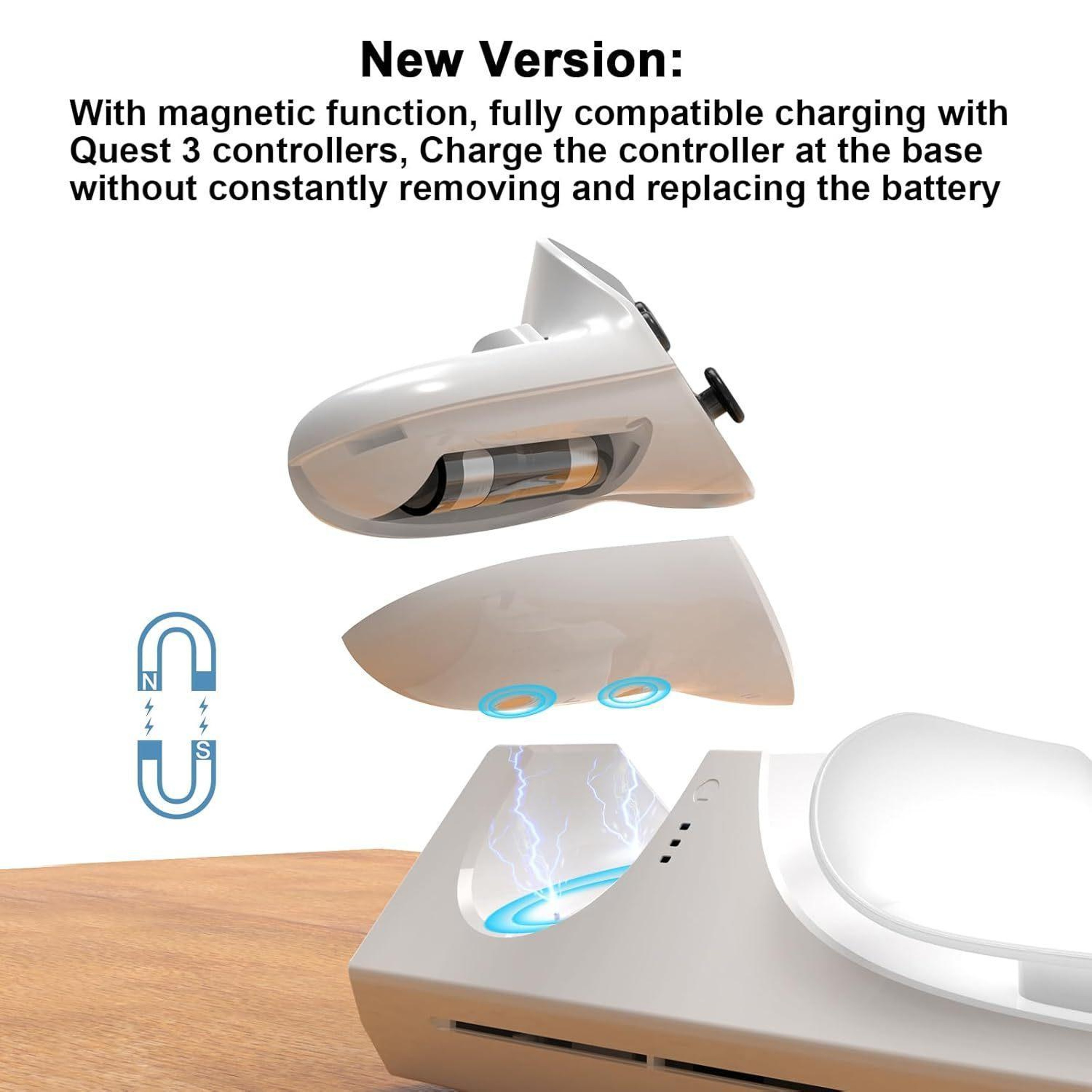 Meta Quest 3 Charging Dock With Magnetic Headset And Controller Charging 1
