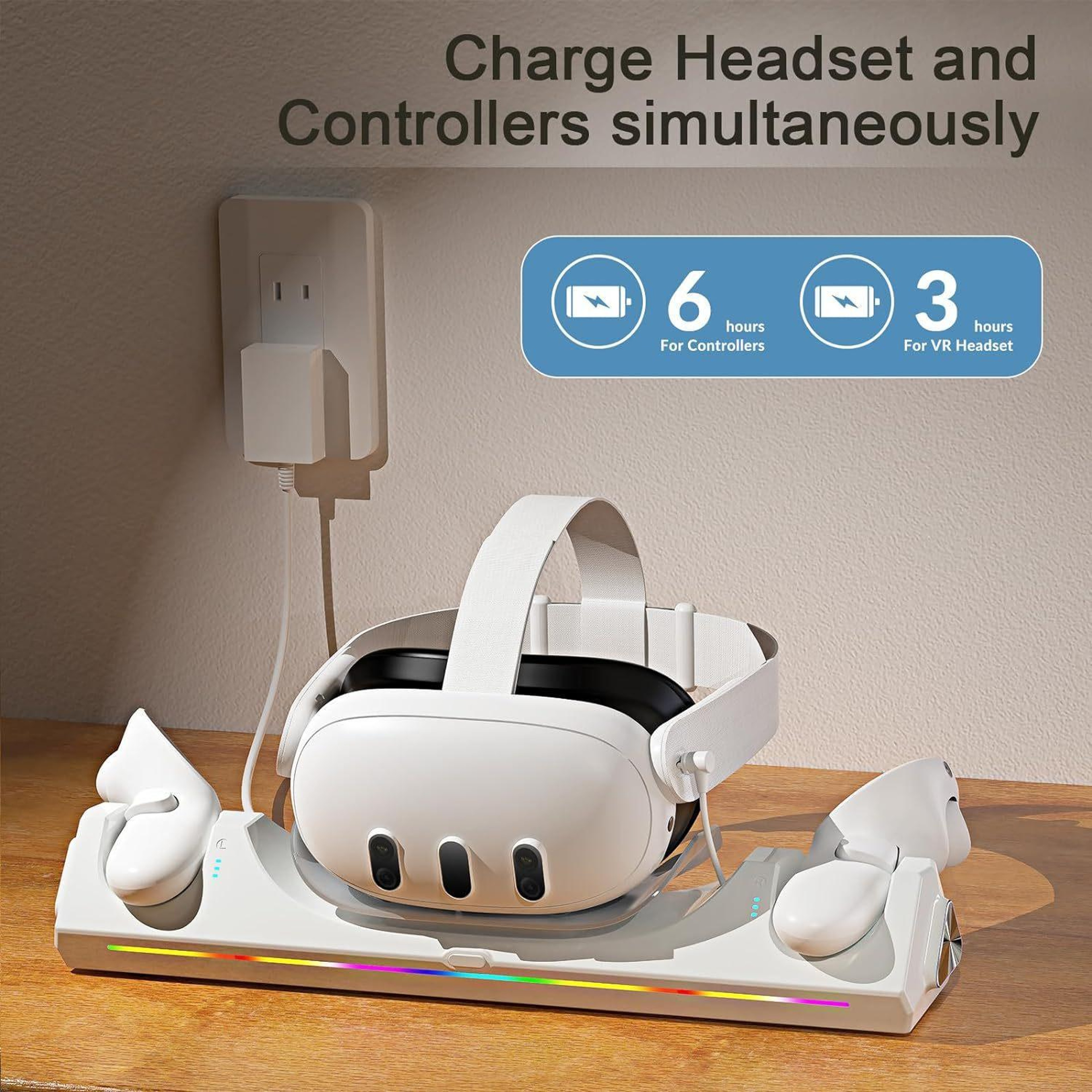 Meta Quest 3 Charging Dock With Magnetic Headset And Controller Charging 4