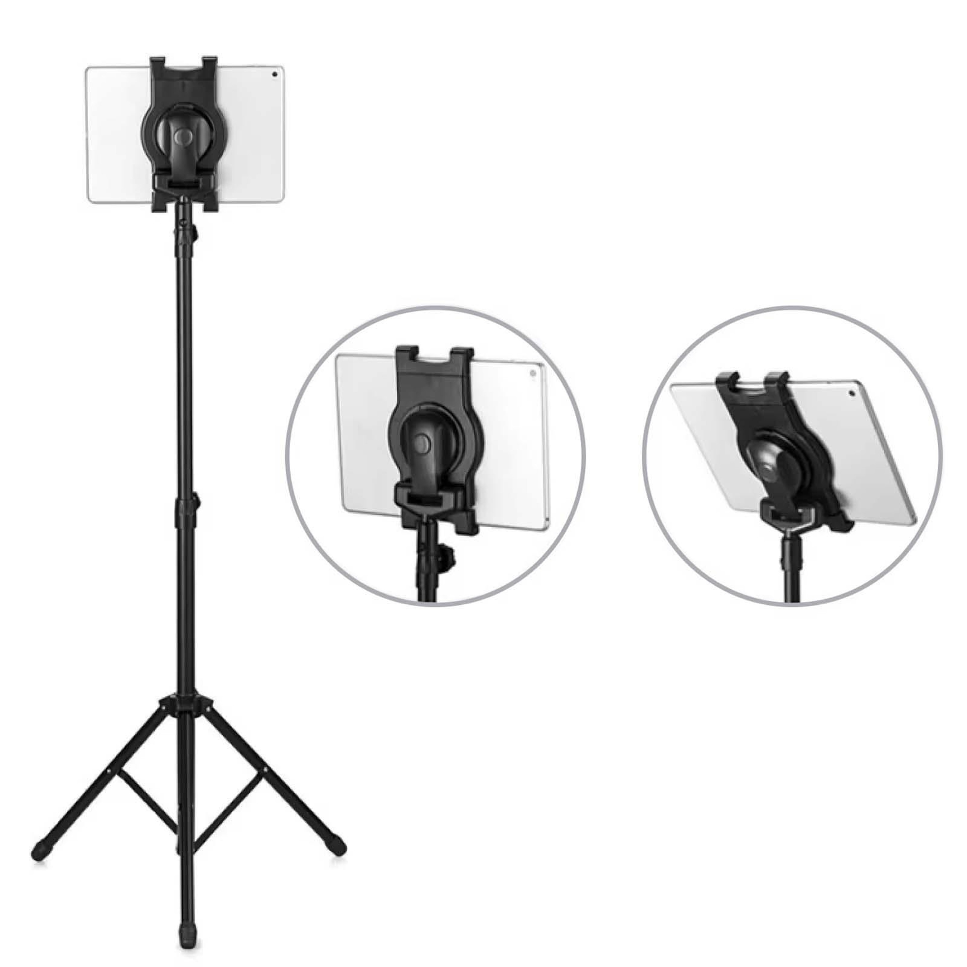 Portable Adjustable Tablet Tripod Stand with Multi-Angle Tablet Holder – view 3