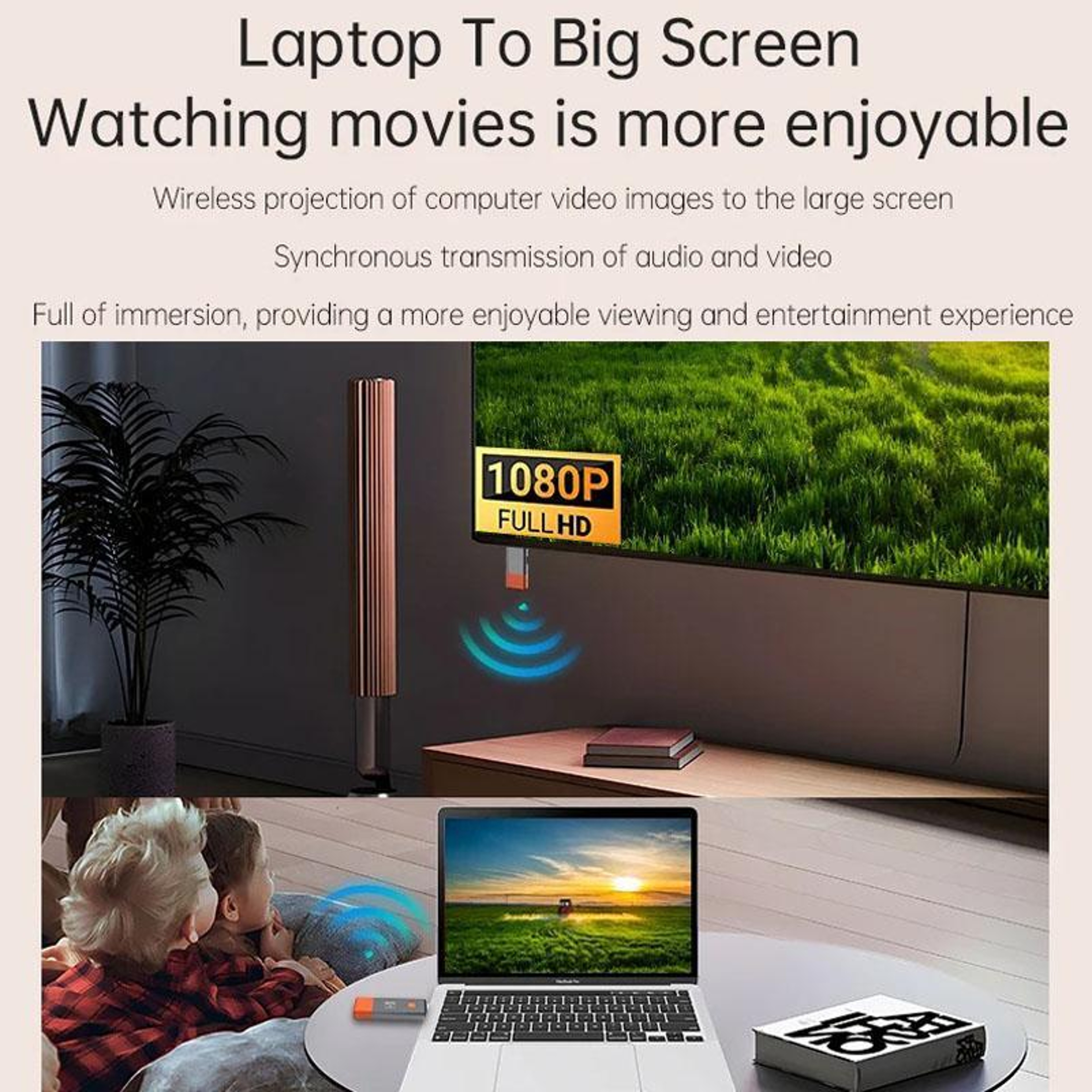 Wireless HDMI Transmitter and Receiver 1080P Plug and Play Display Extender – view 8