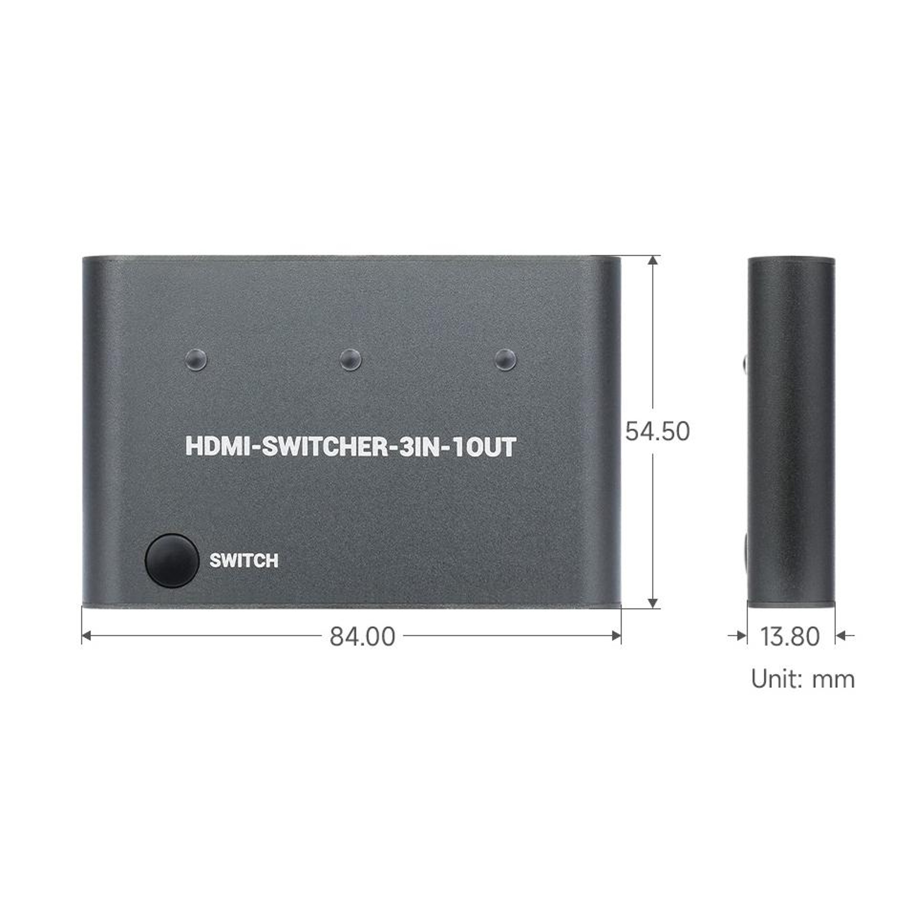 4K HDMI Switcher 3 Port HDMI 3-In-1-Out Selector – view 2