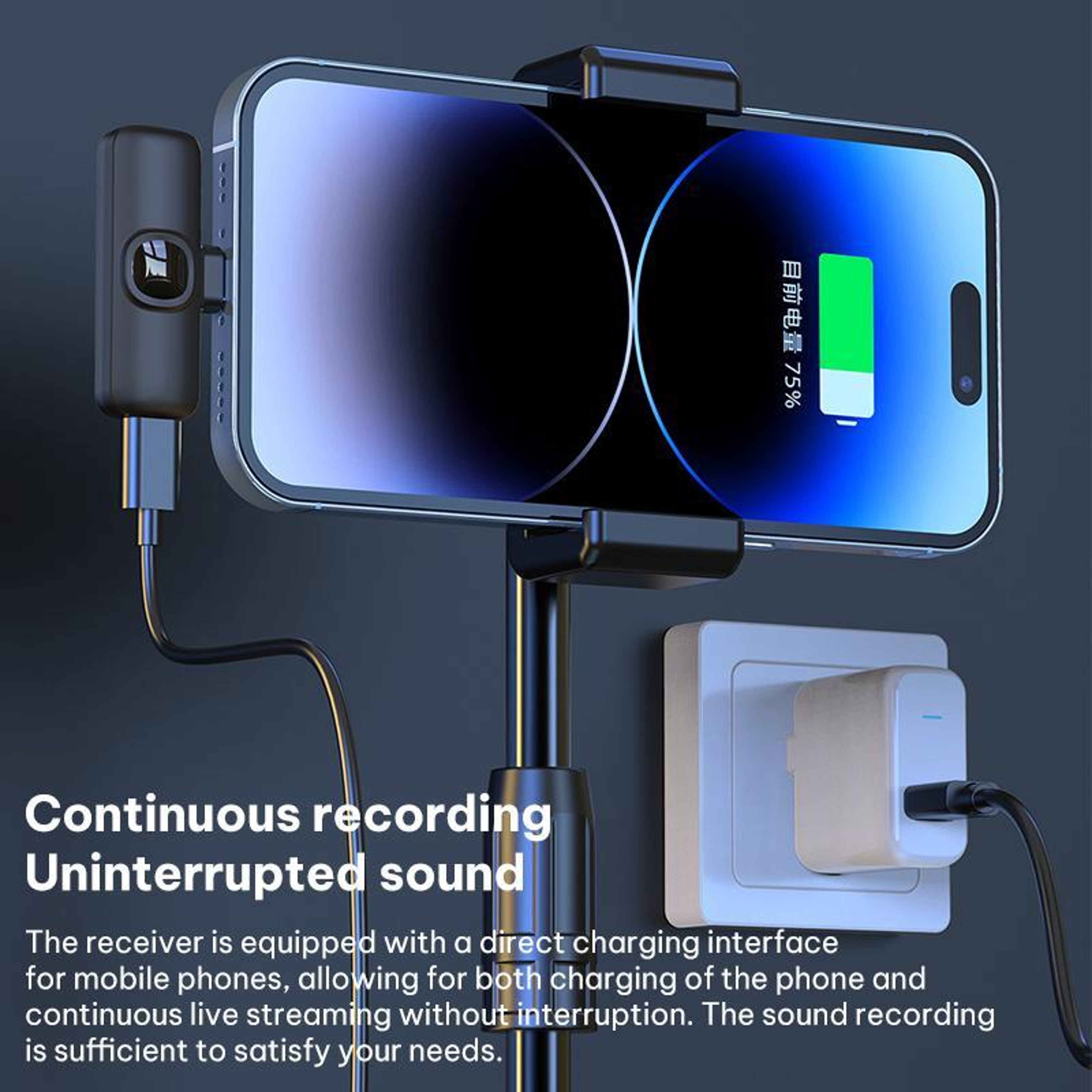 Wireless Lavalier Microphone With Noise Reduction And TypeC Receiver 5