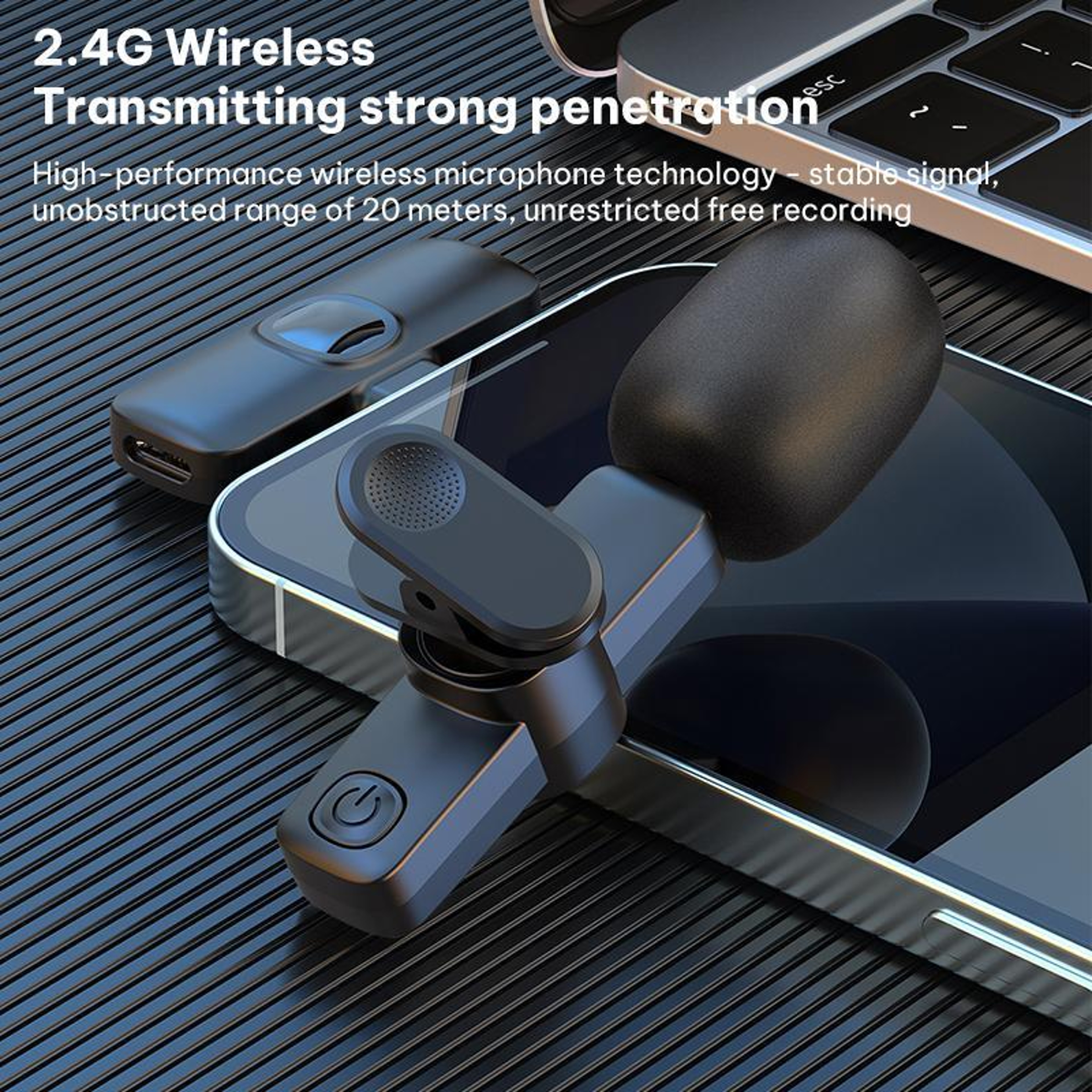 Wireless Lavalier Microphone With Noise Reduction And TypeC Receiver 7