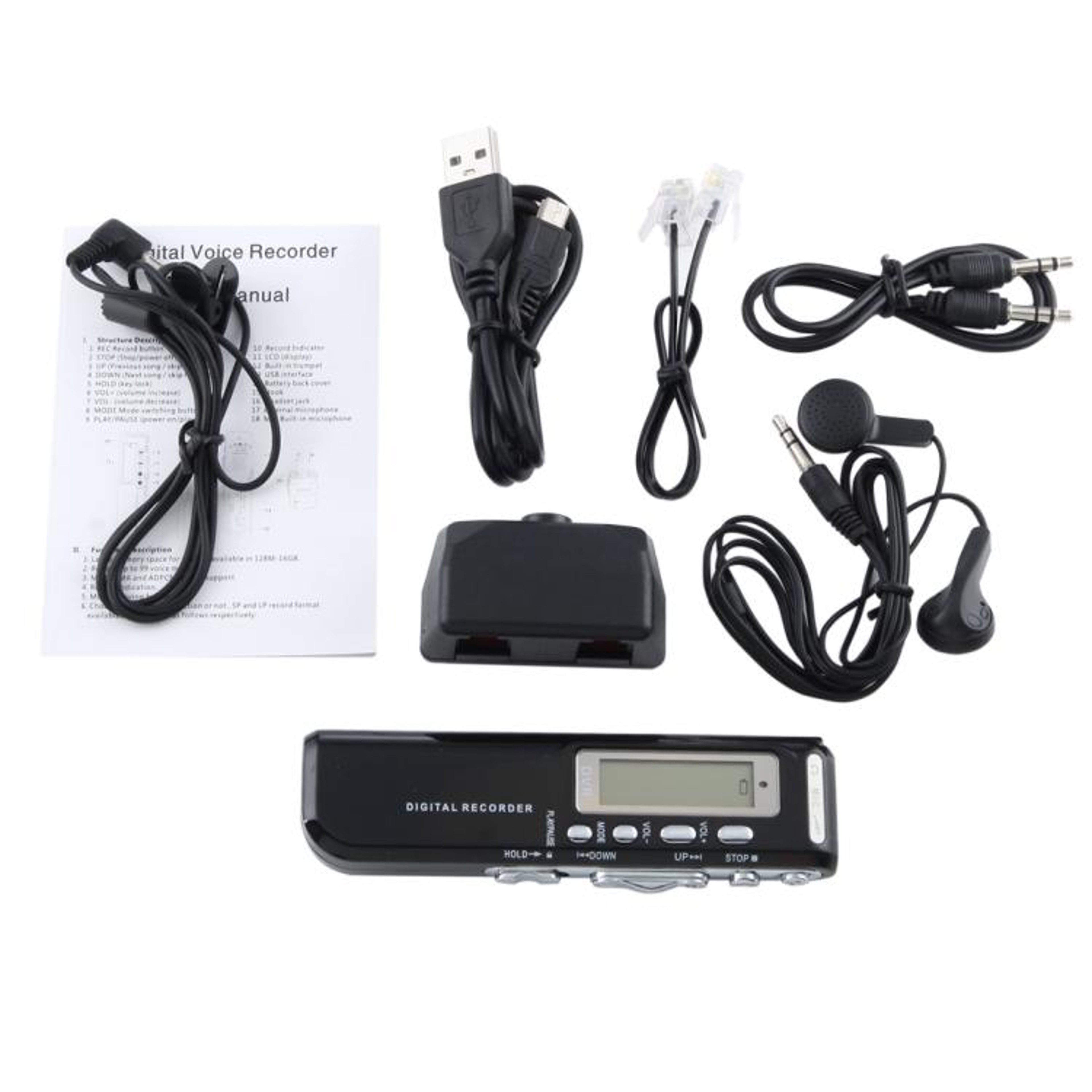 4GB Digital Voice Recorder With Voice Activated Recording MP3 Player And Telephone Recording 6