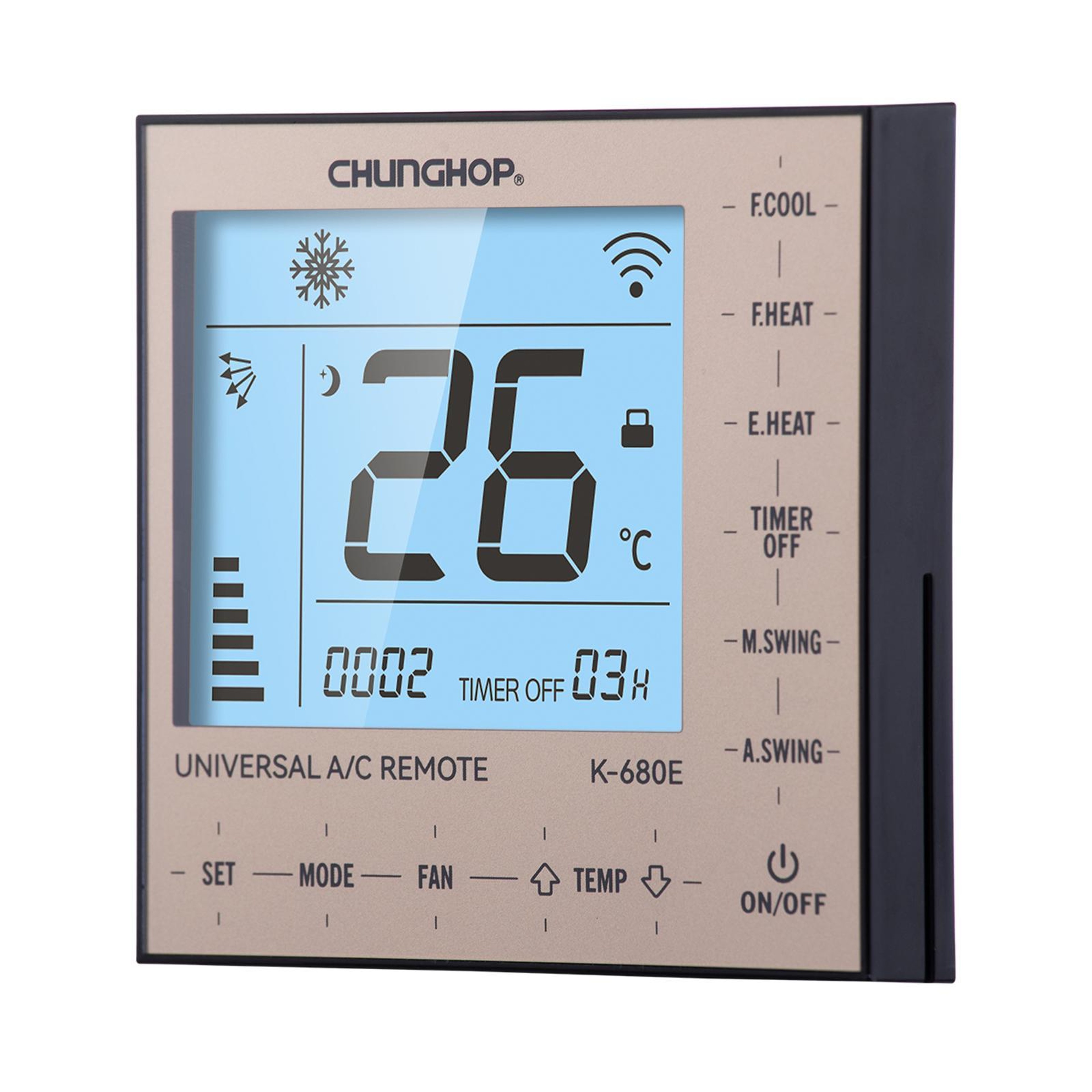 K680E Universal Air Conditioner Remote Control With LCD Display And Timer 1