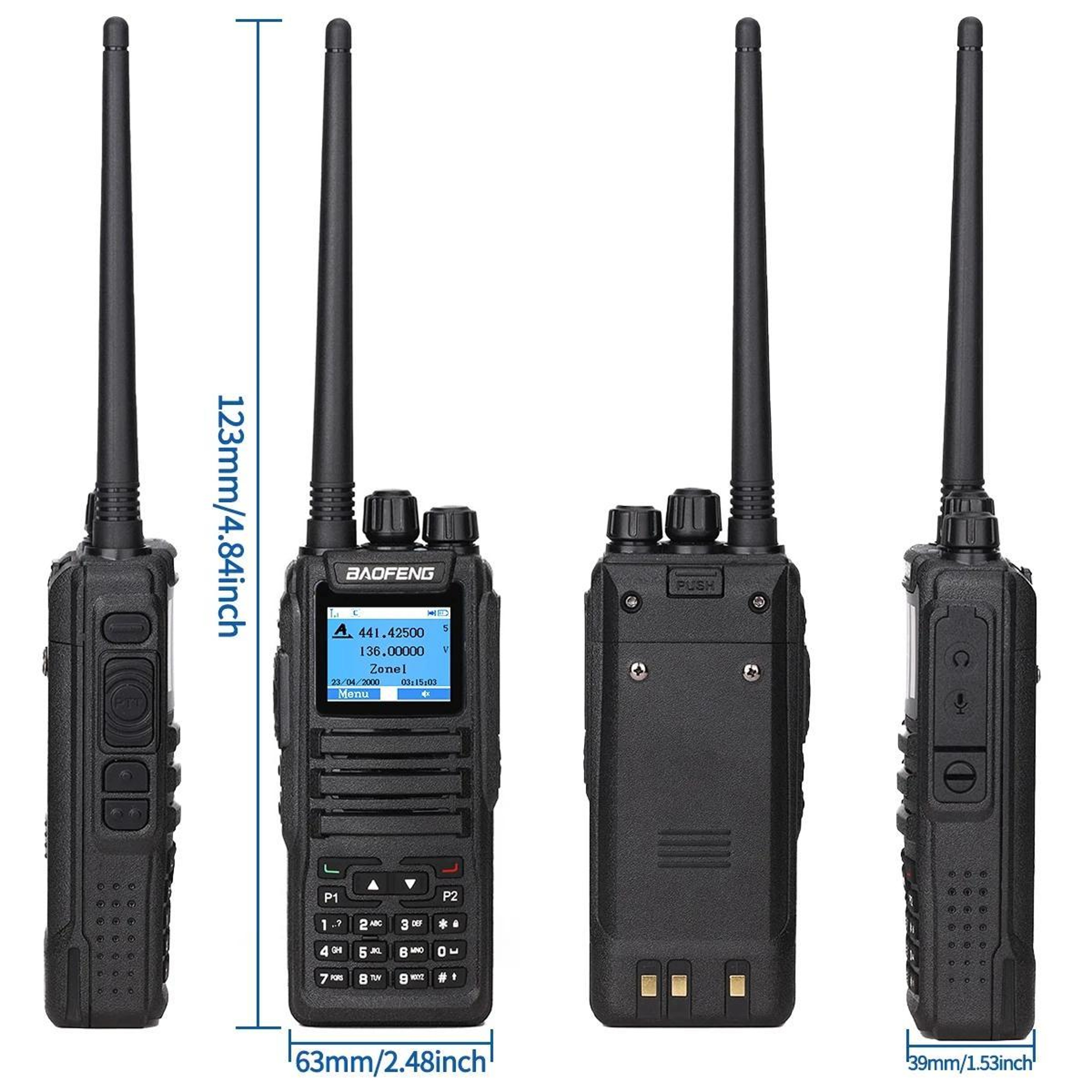 Baofeng DM1701 DMR Two Way Radio Dual Band VHF UHF Walkie Talkie With 3000 Channels 3