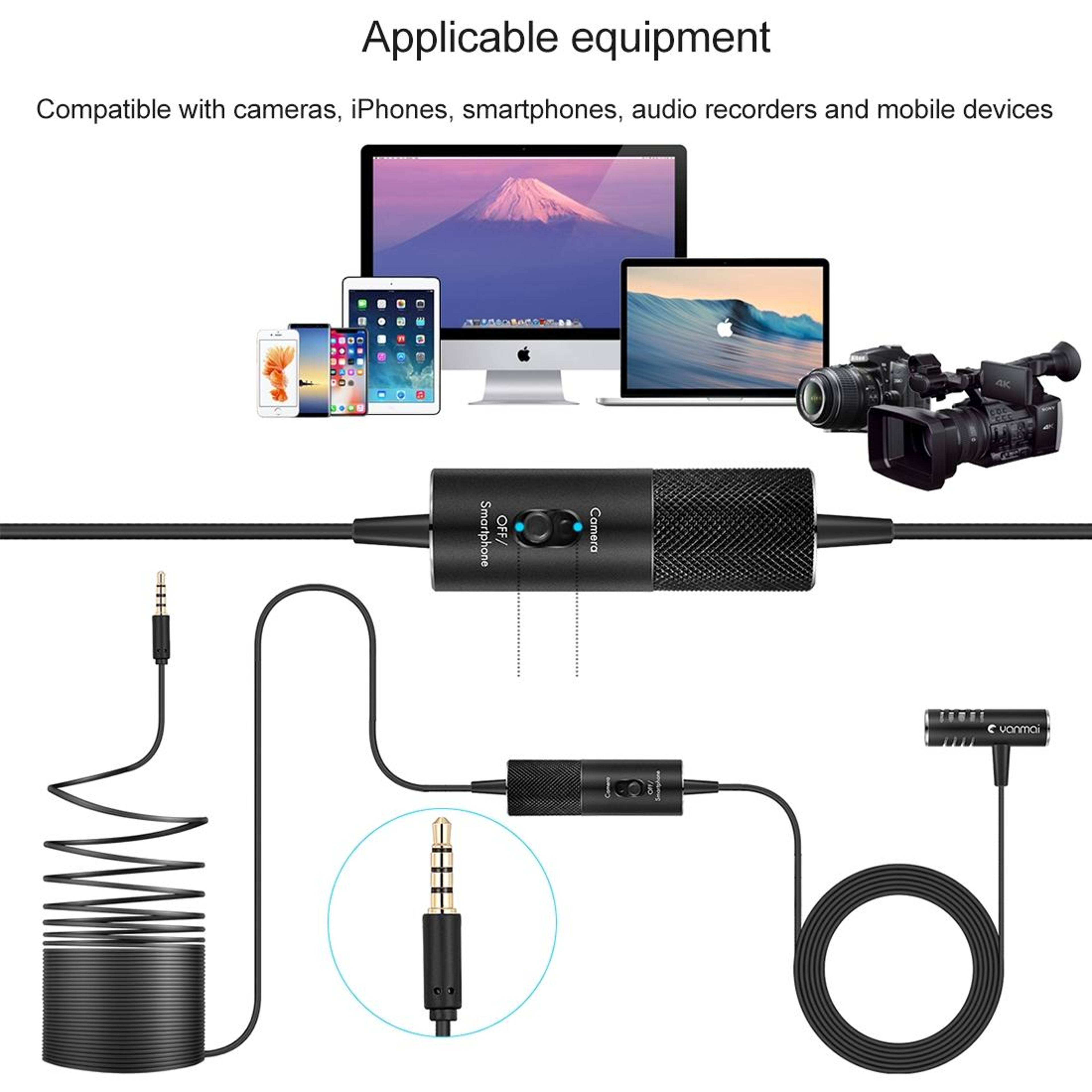 ClipOn Lavalier Microphone With 35mm Plug And Omnidirectional Recording 6