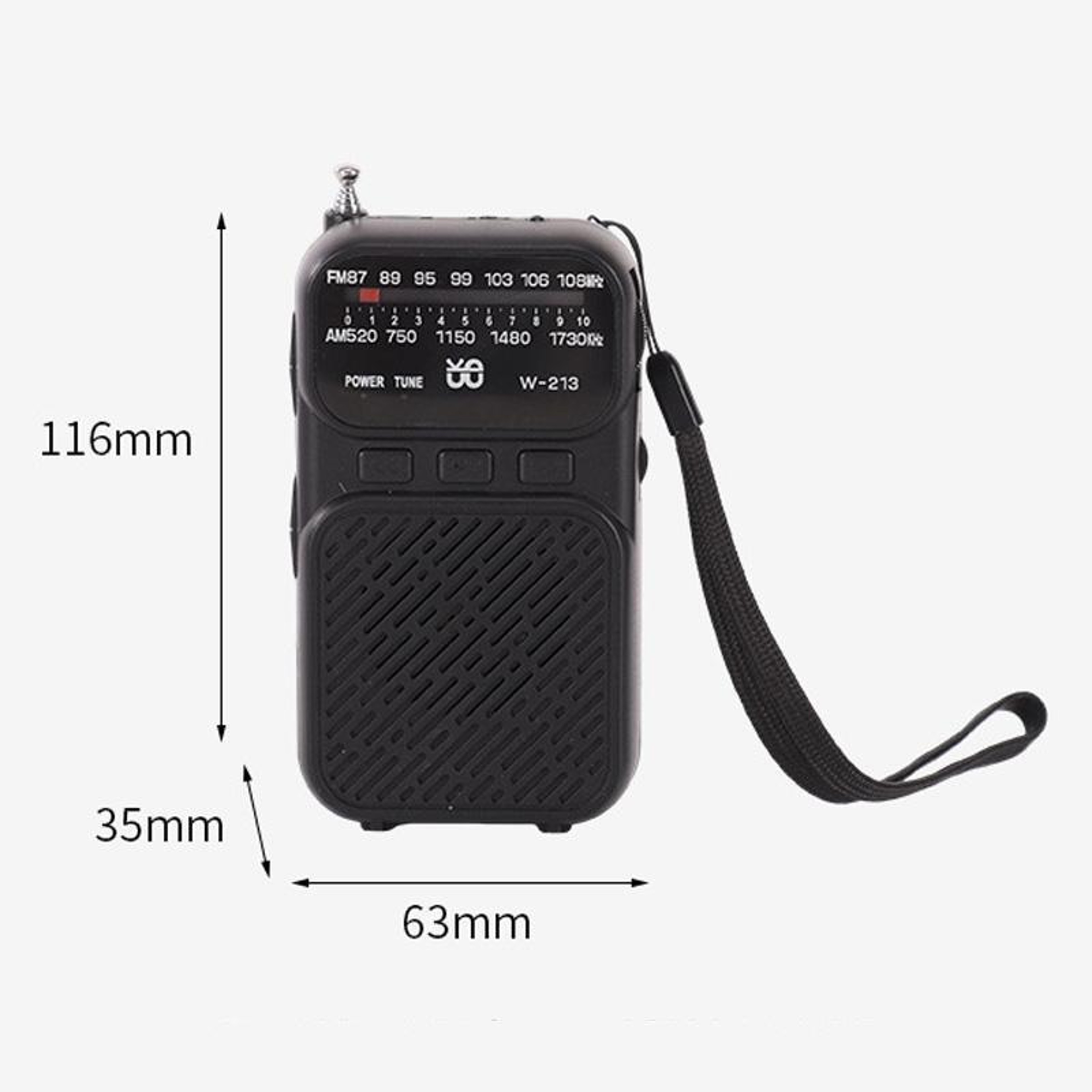 Portable AM/FM Radio with Bluetooth 5.3 Dual Power and Flashlight – view 3