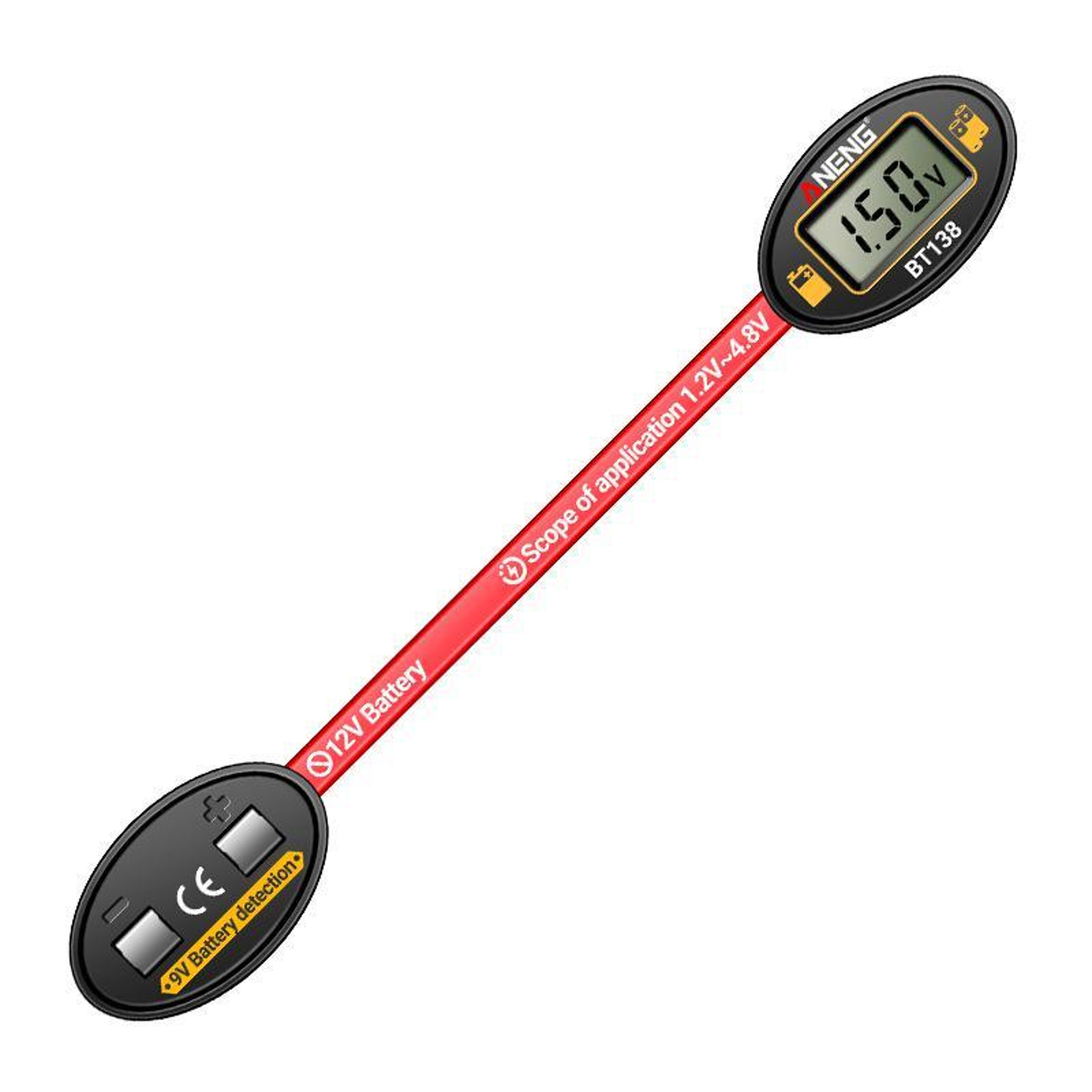 Portable Magnetic Battery Voltage Tester with Digital Display – view 1