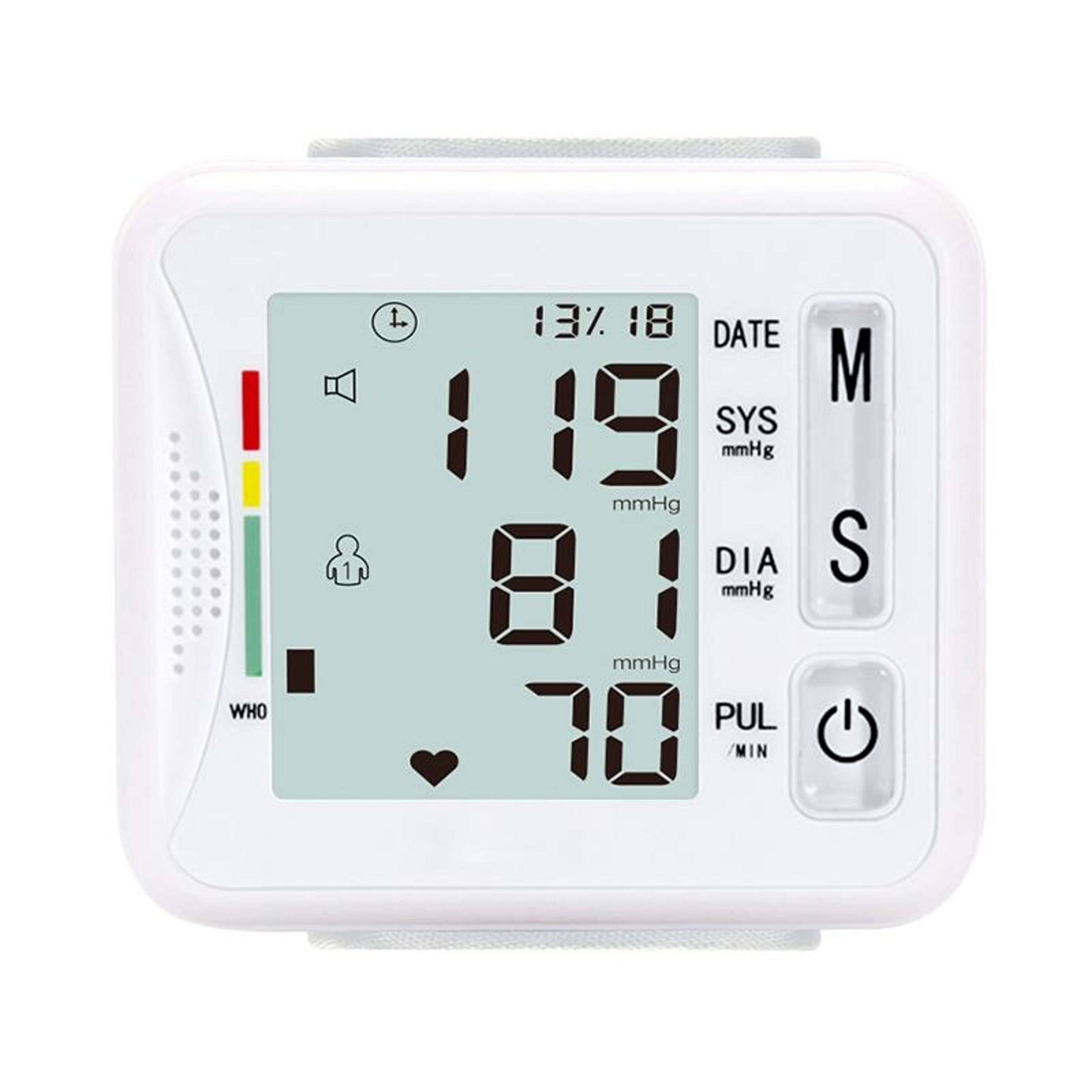 Automatic Wrist Blood Pressure Monitor With LCD Display And Memory Storage 0