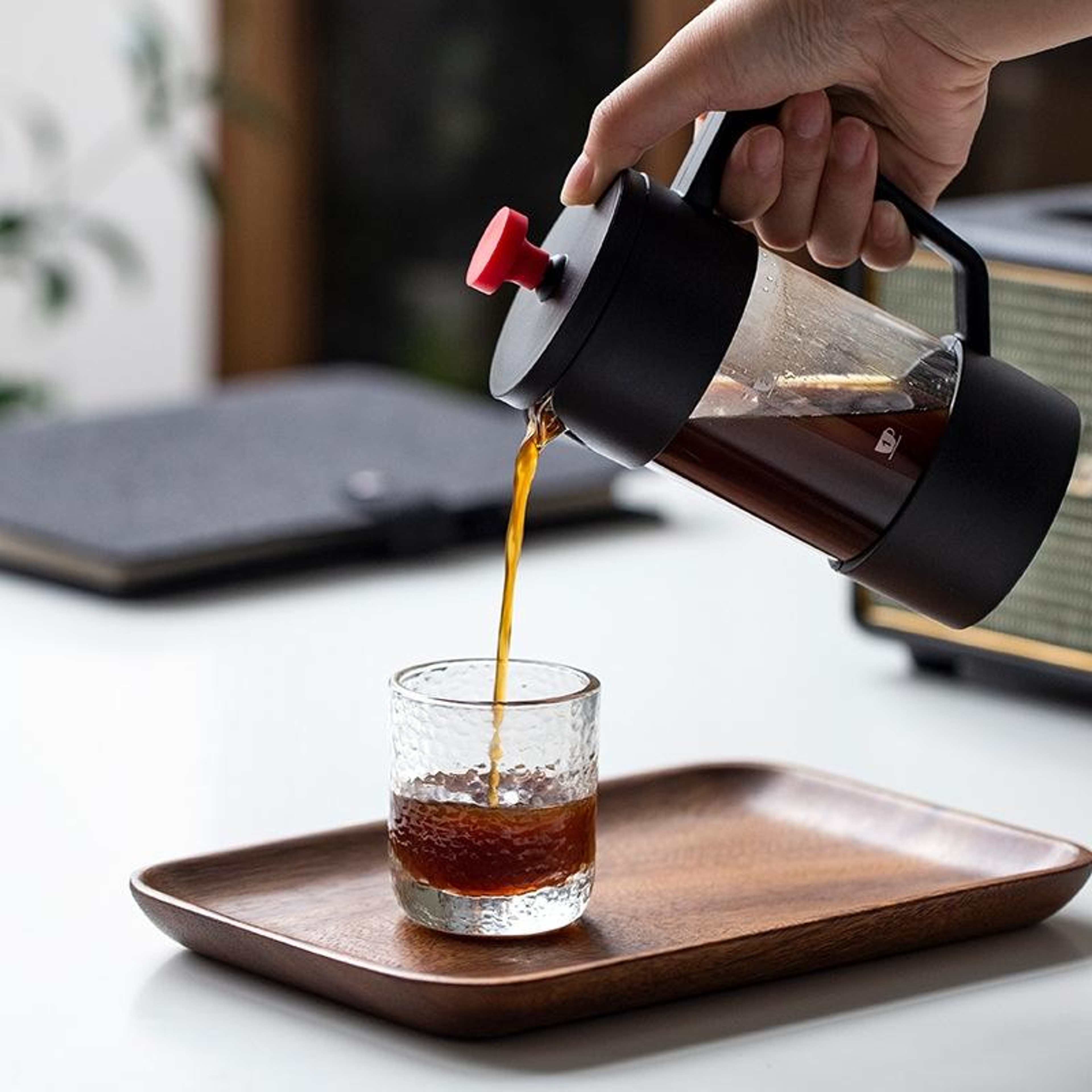 Glass French Press Coffee Maker With Stainless Steel Filter And HeatResistant Design 1