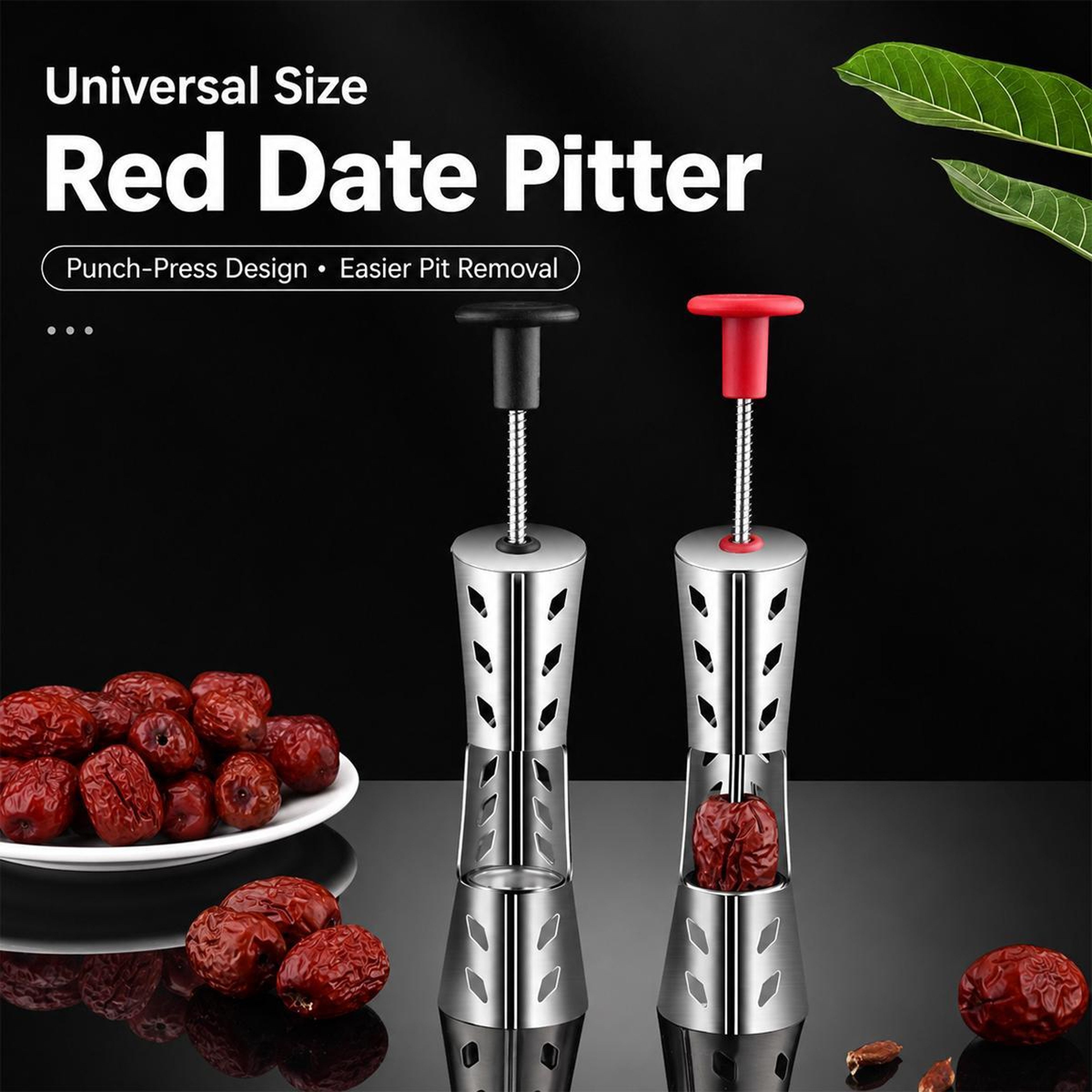 304 Stainless Steel Fruit Pitter and Jujube Corer Push-Type Seed Remover – view 2