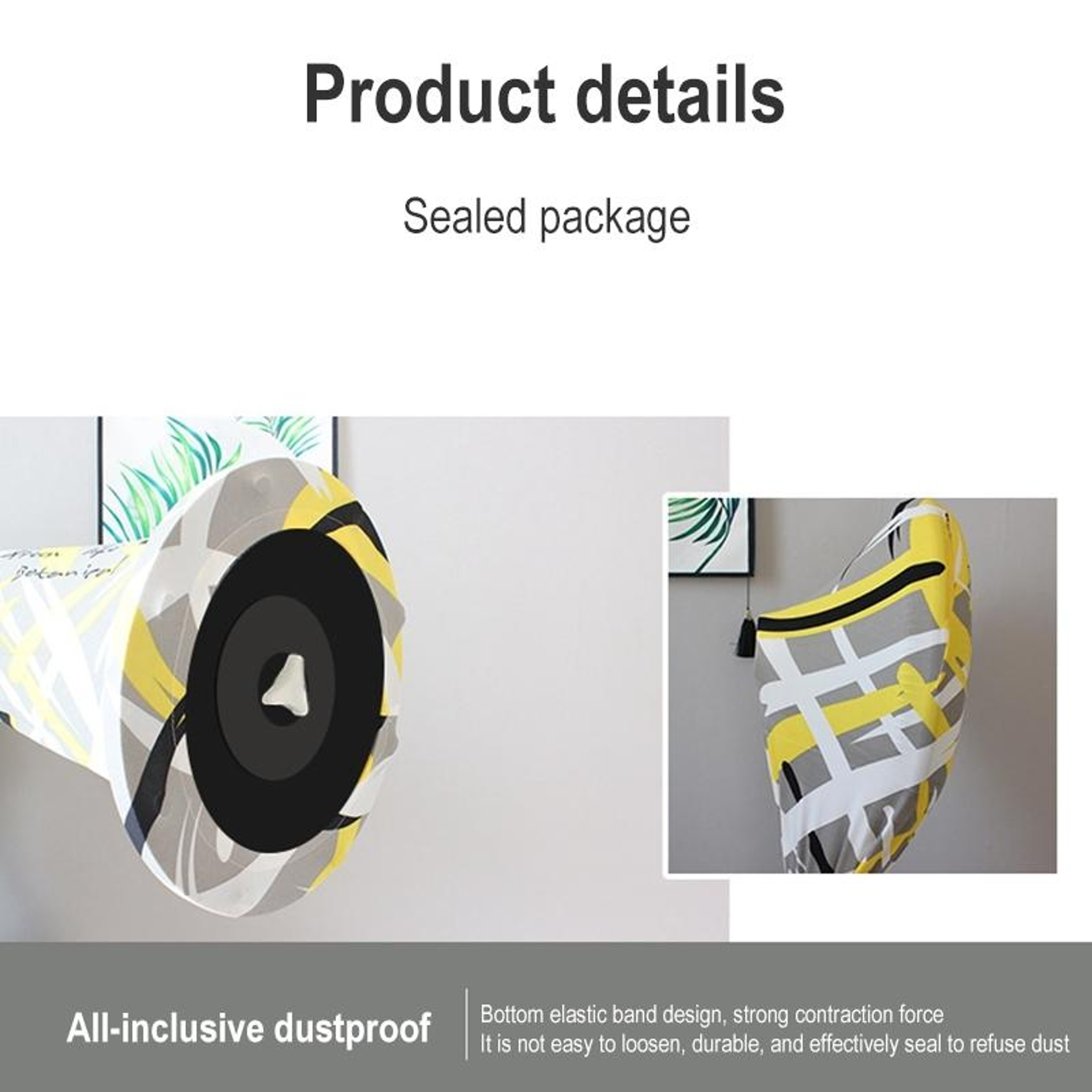 Dustproof Floor Fan Cover With Elastic Fit And Decorative Design 2