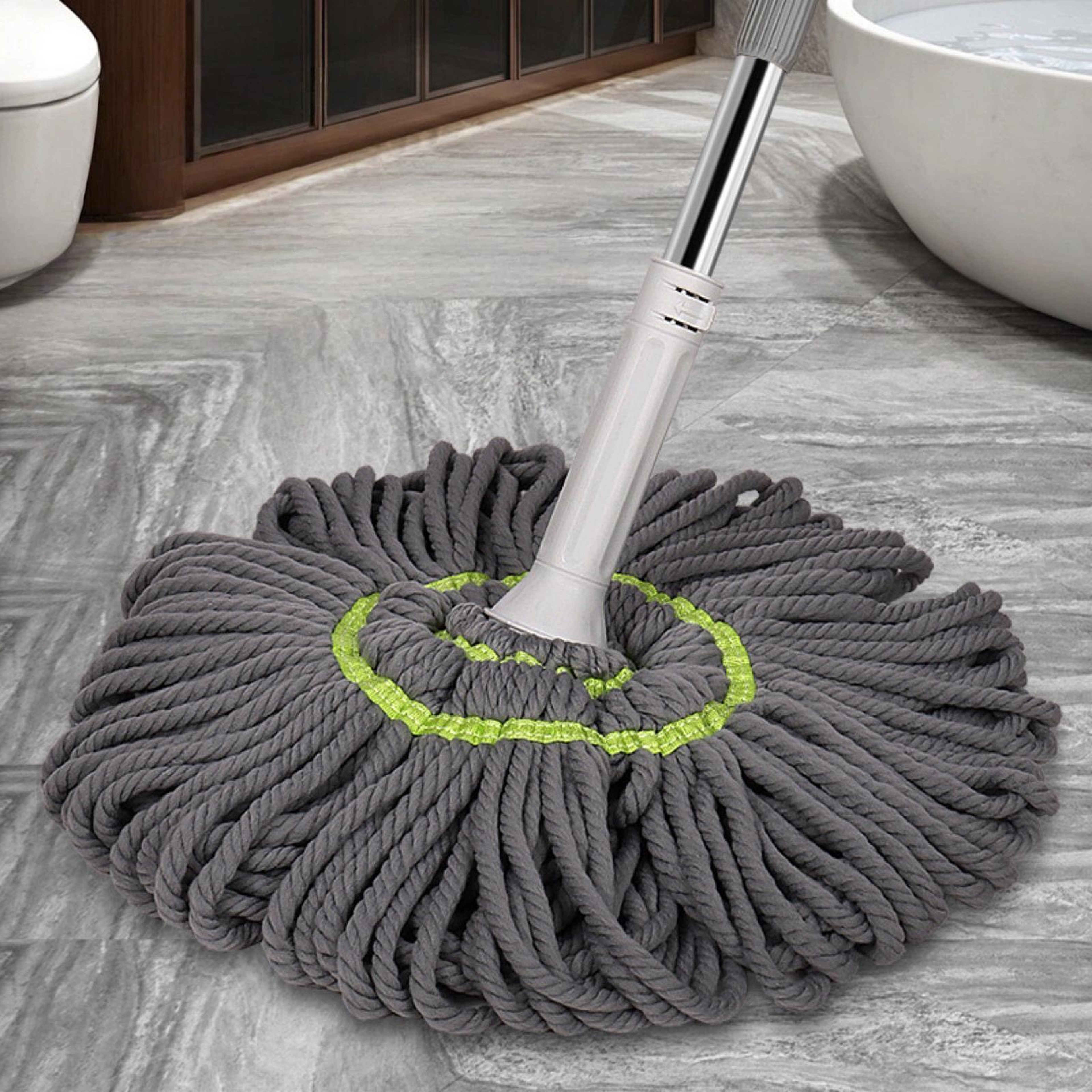 HandsFree SelfWringing Mop With Absorbent Microfiber Head And Rotating Design 6