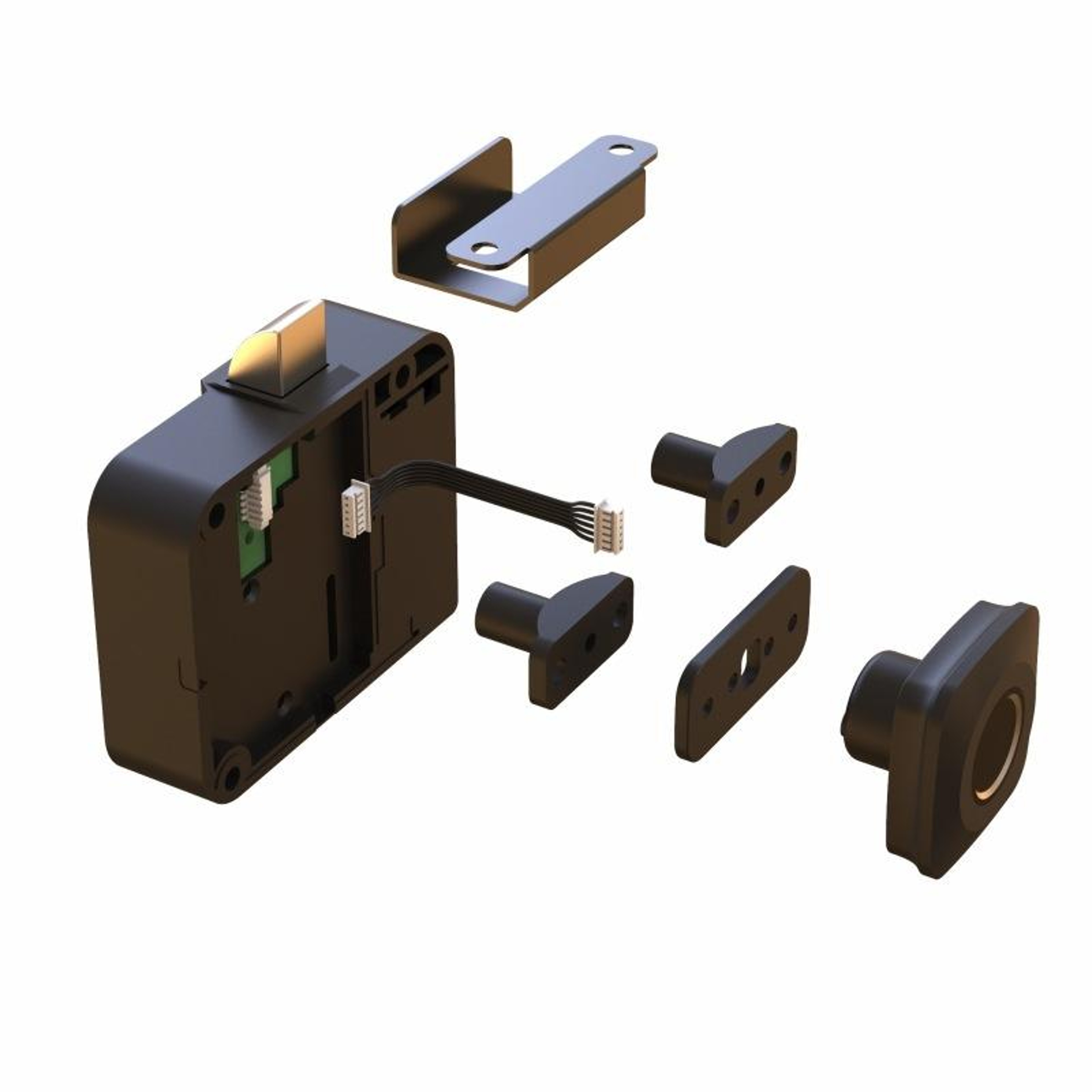 Smart Fingerprint Drawer Lock with Ultra-Thin Panel and Keyhole Installation – view 3