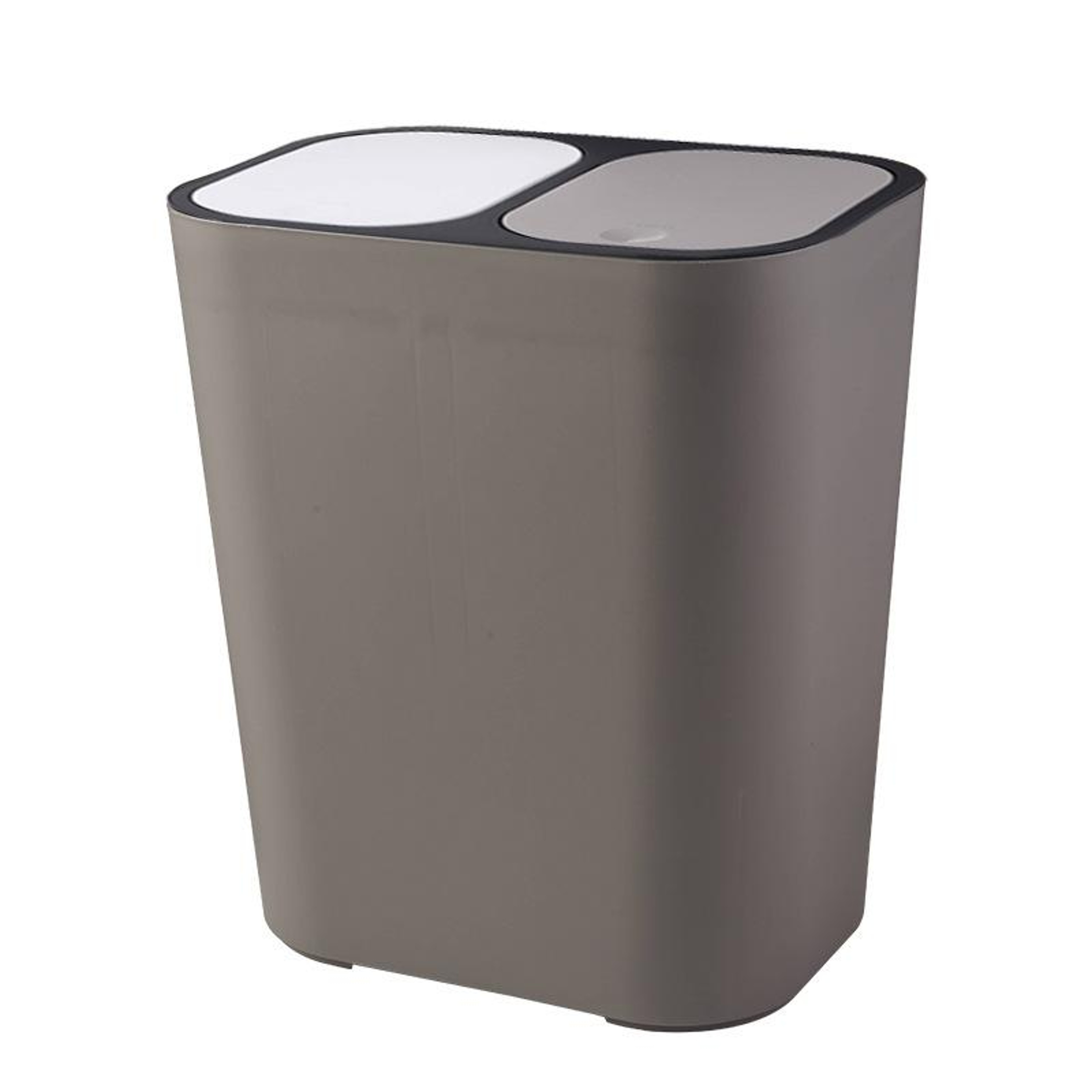 Dual Compartment Kitchen Trash Can With Push Lid For Wet And Dry Waste 1
