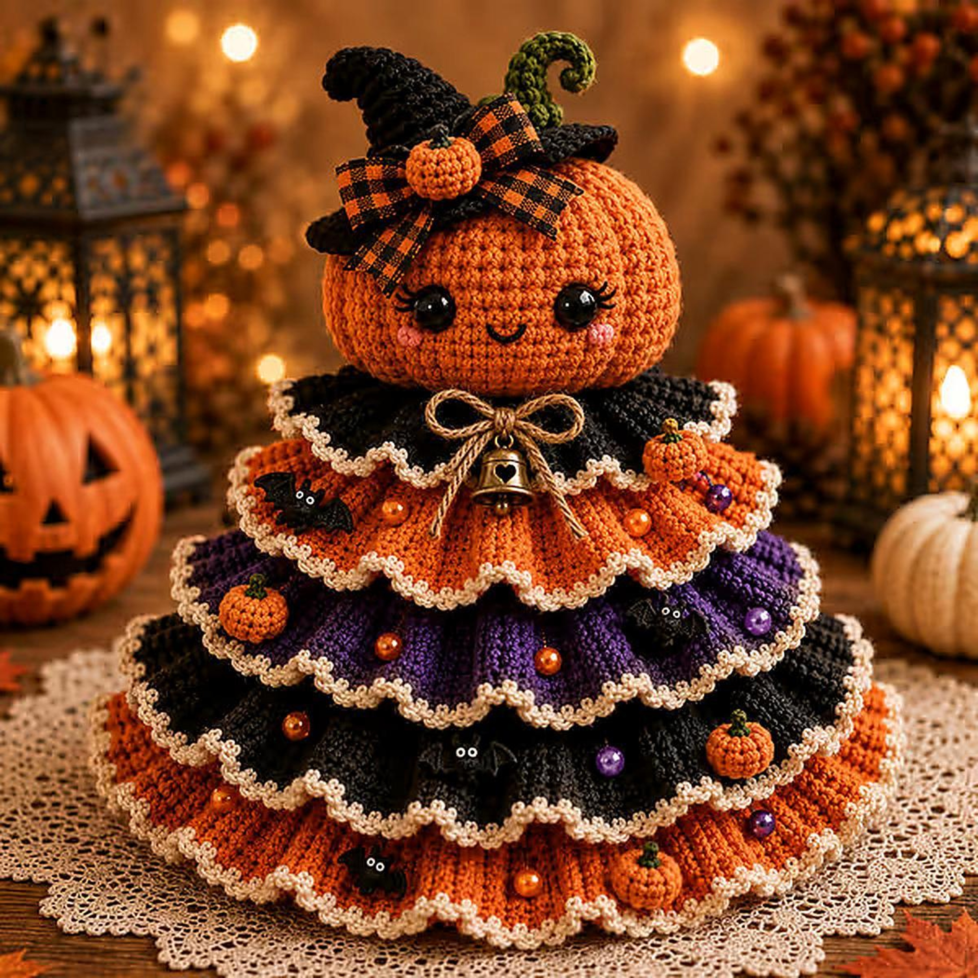 Halloween Crochet DIY Kit For Tabletop Decorations With 9 Character Styles 13