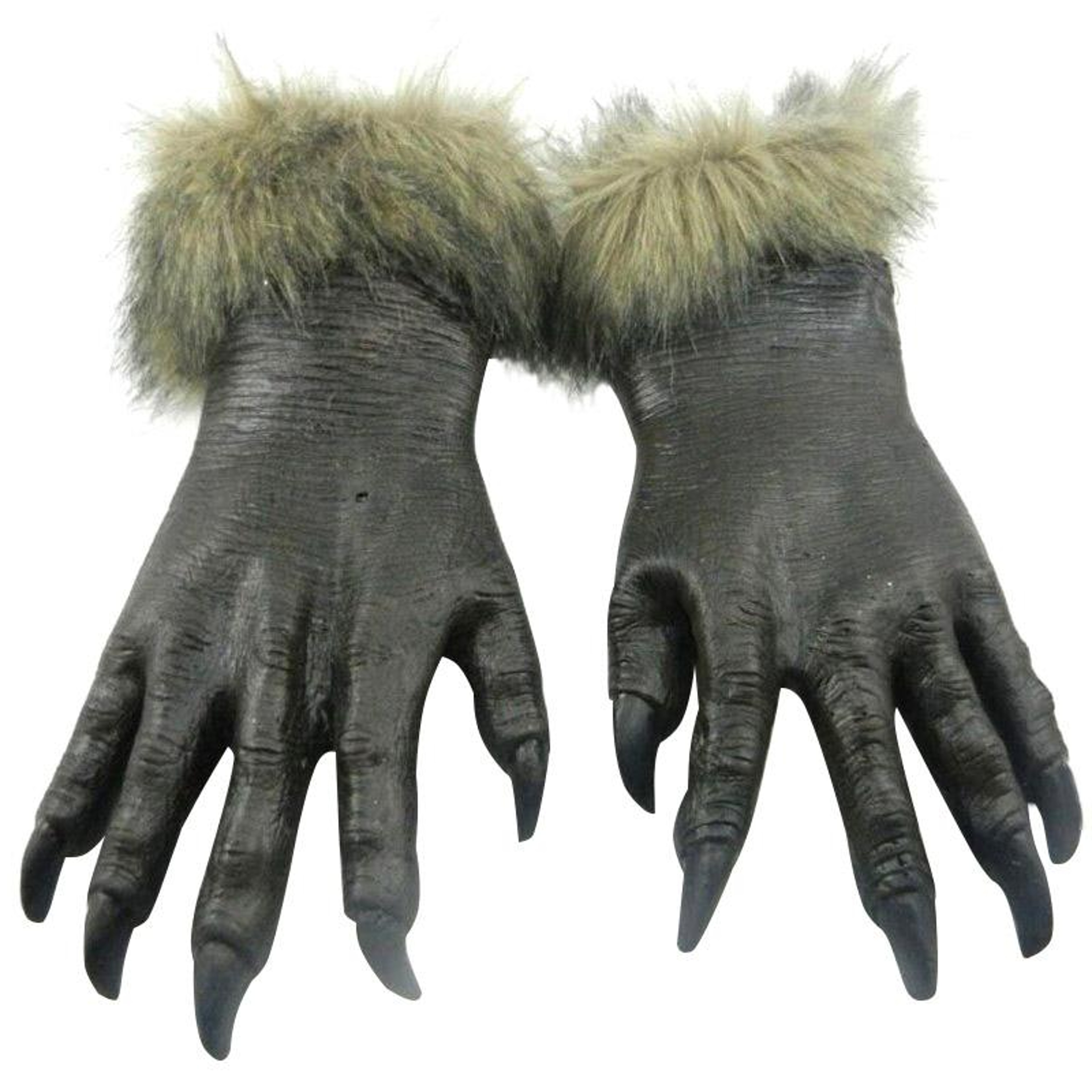 Halloween Wolf Gloves Gray Latex Werewolf Costume Accessories 0