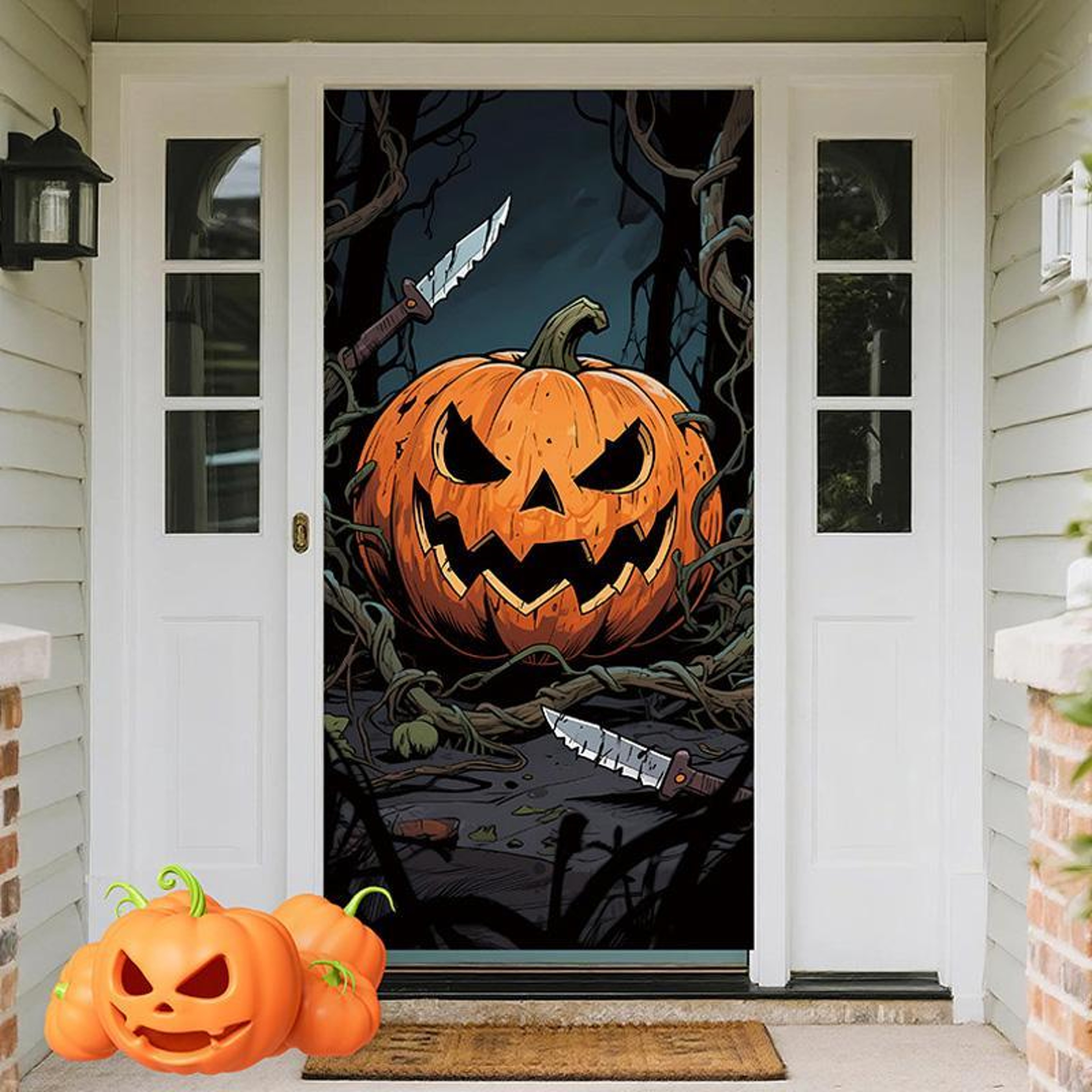 Halloween Door Hanger Curtain Decoration with Water-Resistant Polyester Fabric – view 1