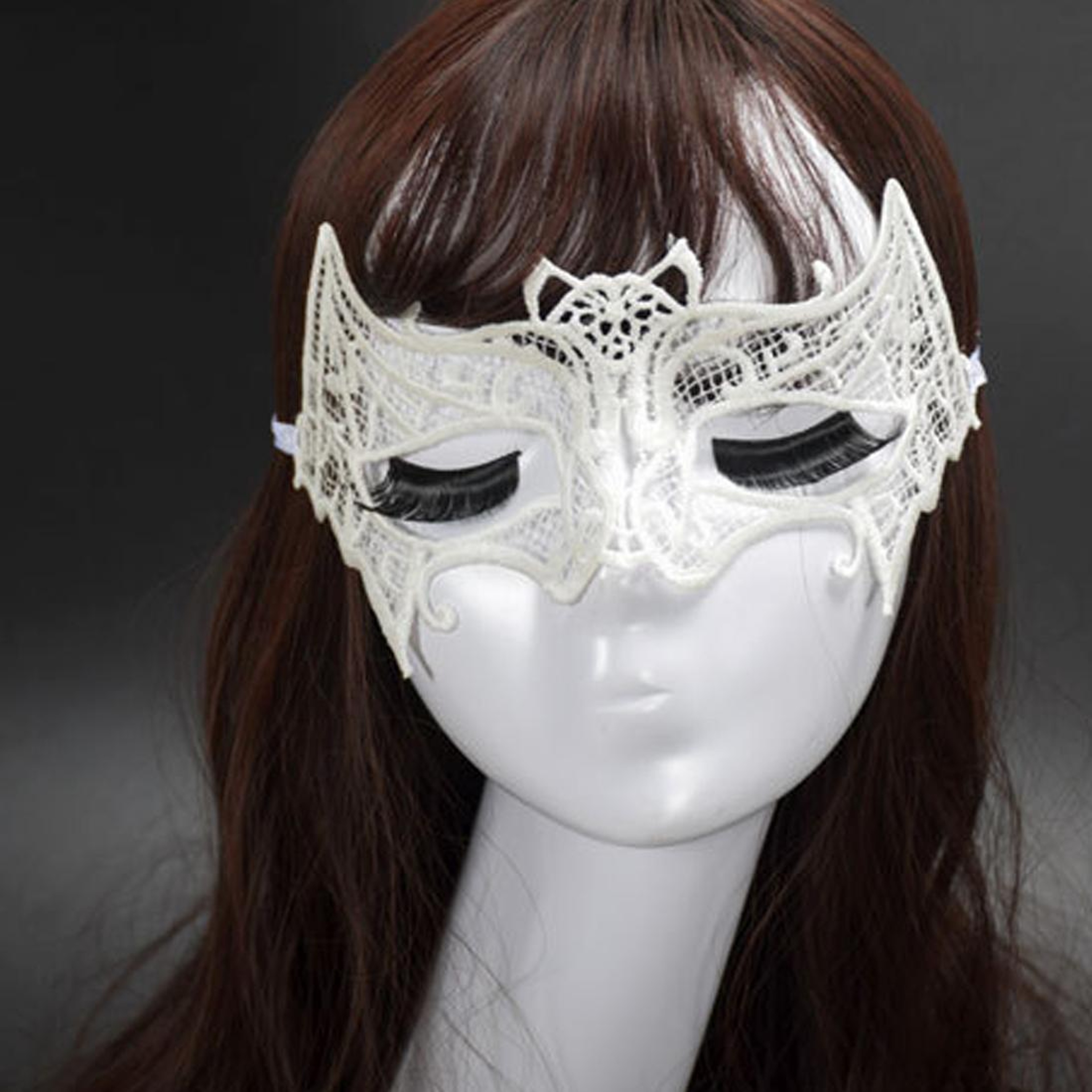 Womens Lace Bat Masquerade Mask For Halloween Parties And Costume Balls 6