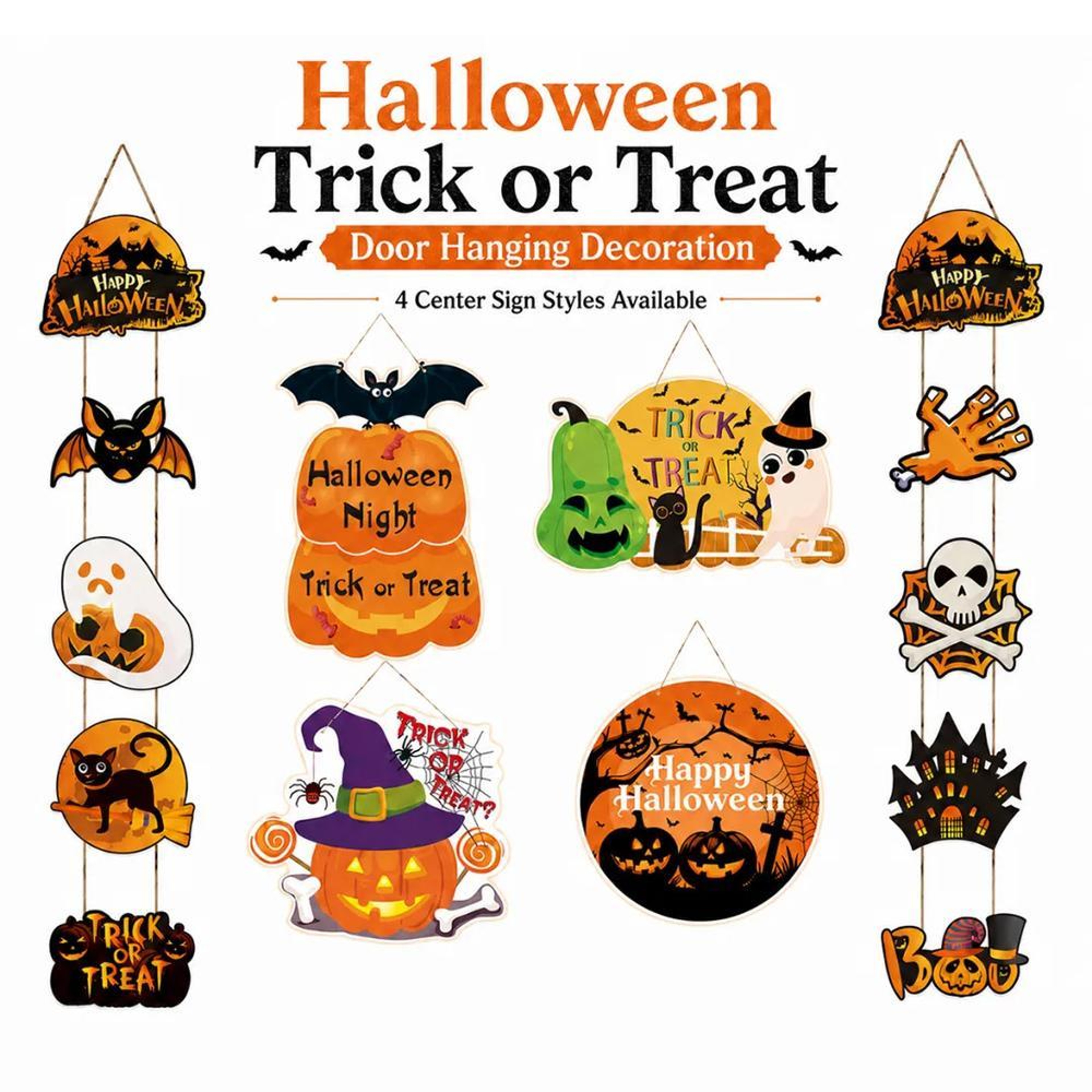 Halloween TrickorTreat Door And Window Hanging Decoration Kit 1