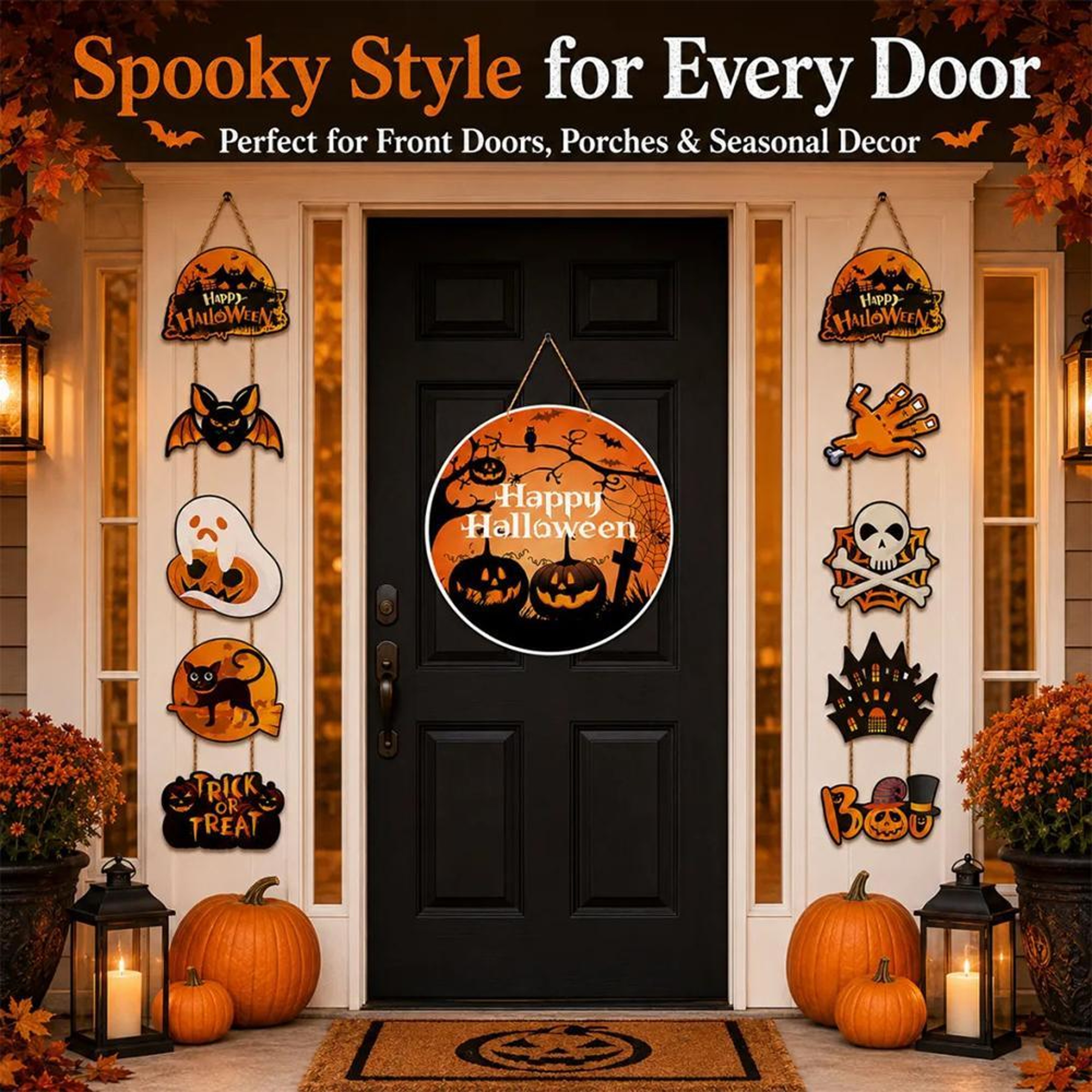 Halloween TrickorTreat Door And Window Hanging Decoration Kit 3