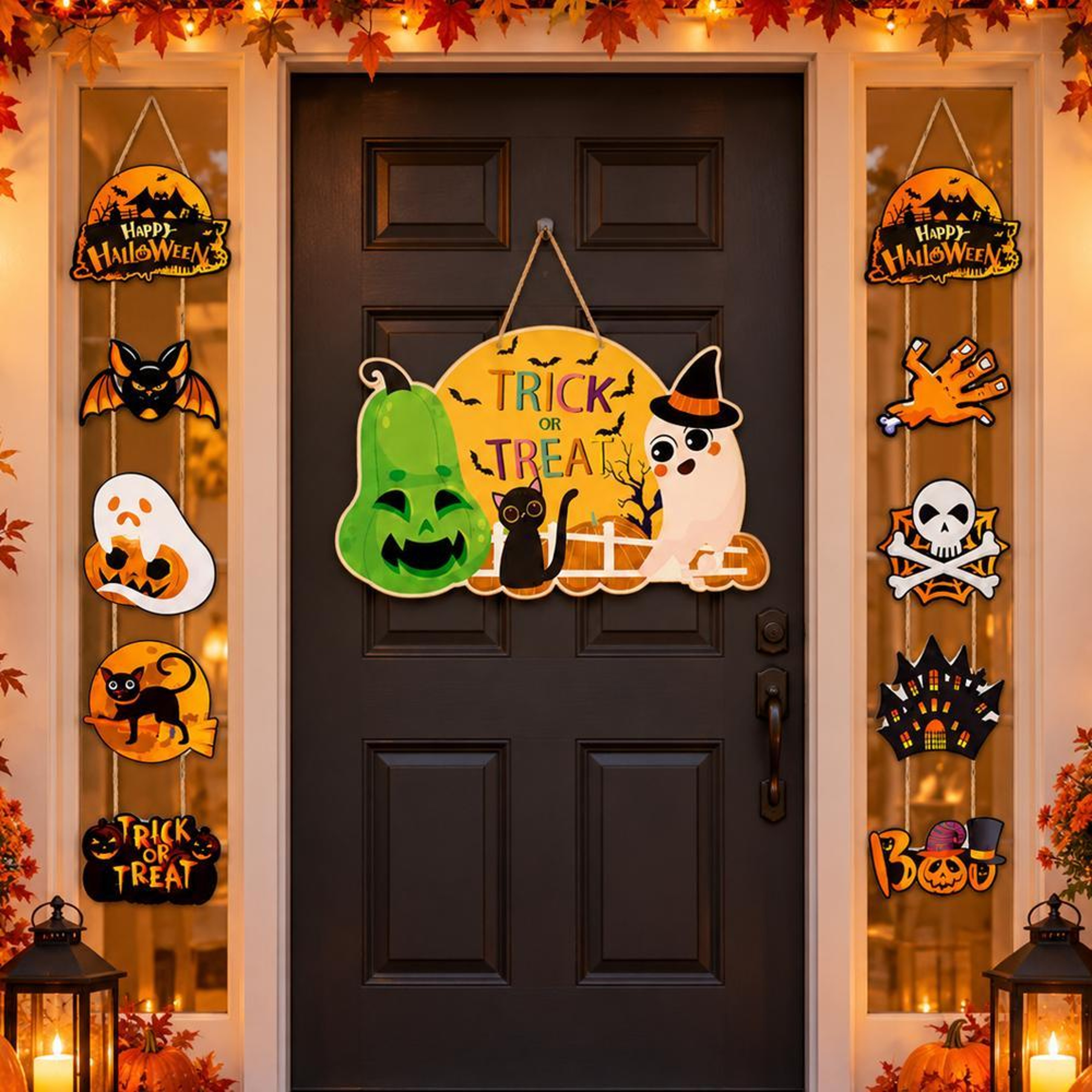 Halloween TrickorTreat Door And Window Hanging Decoration Kit 8
