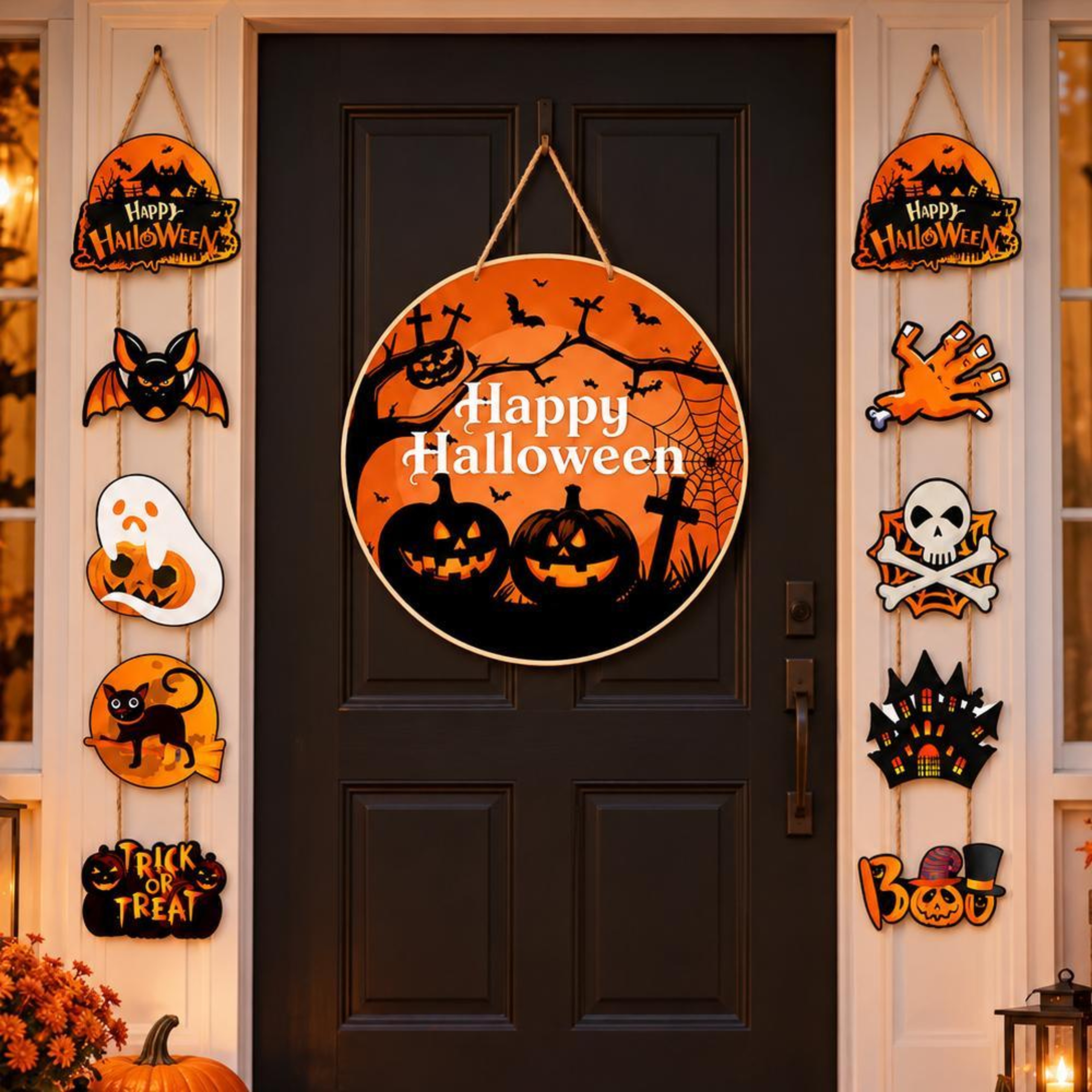 Halloween TrickorTreat Door And Window Hanging Decoration Kit 9