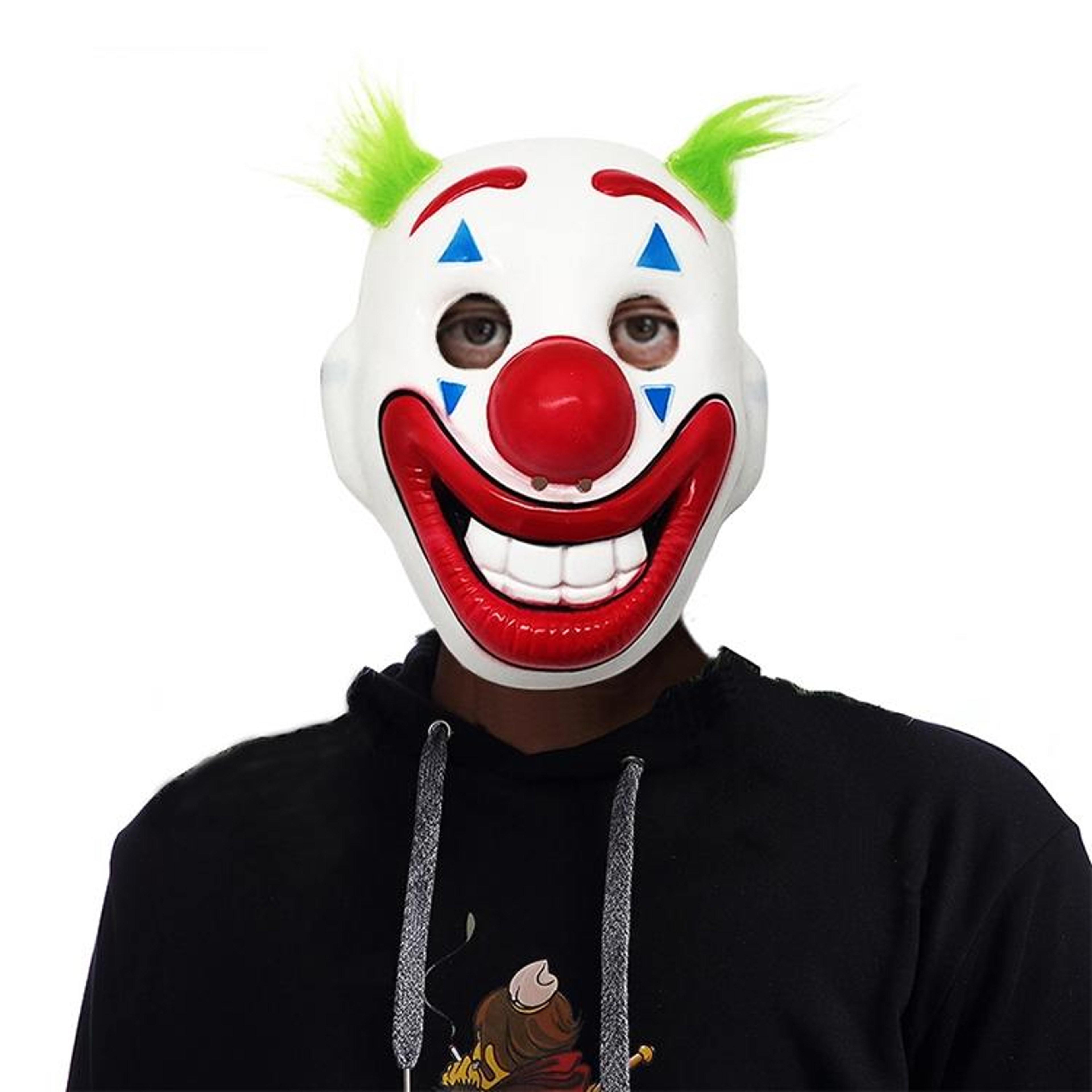 Halloween Horror Clown Mask With Wig For Spooky Costume Parties 0