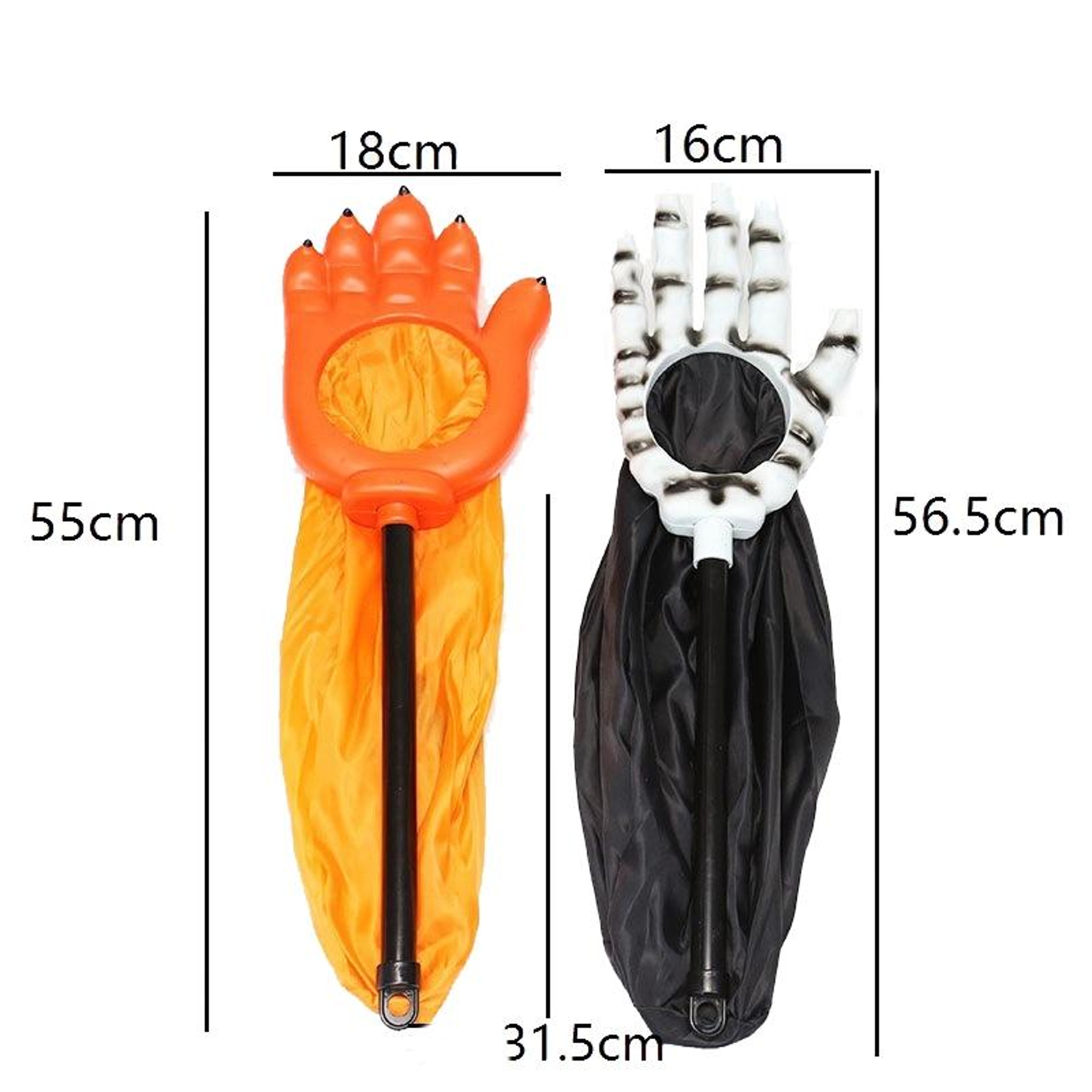 Halloween Trick Or Treat Candy Bag With Skull Print And Palm Handle 1
