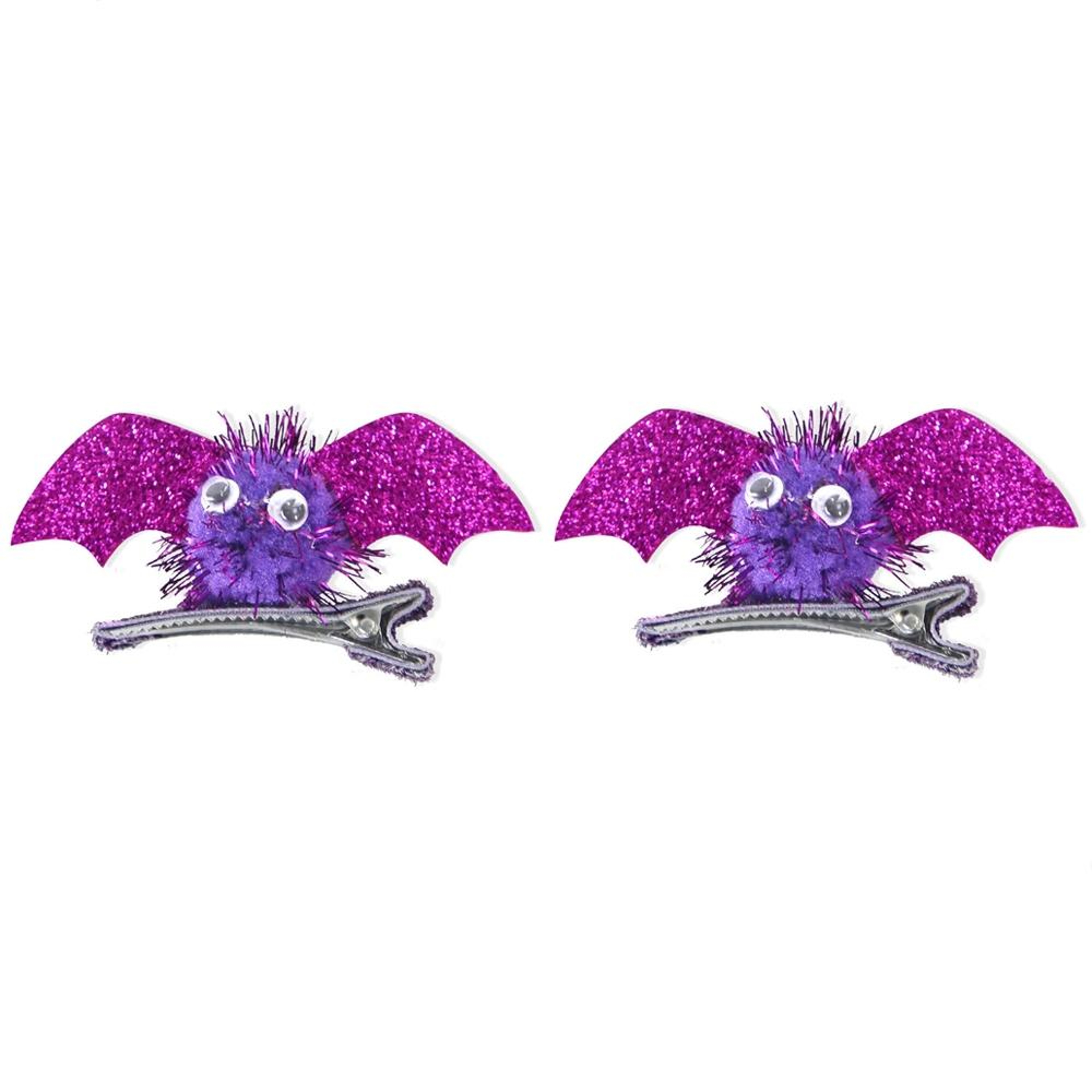 Halloween Bat Hair Clips For Kids Glitter Costume Hair Accessories 8