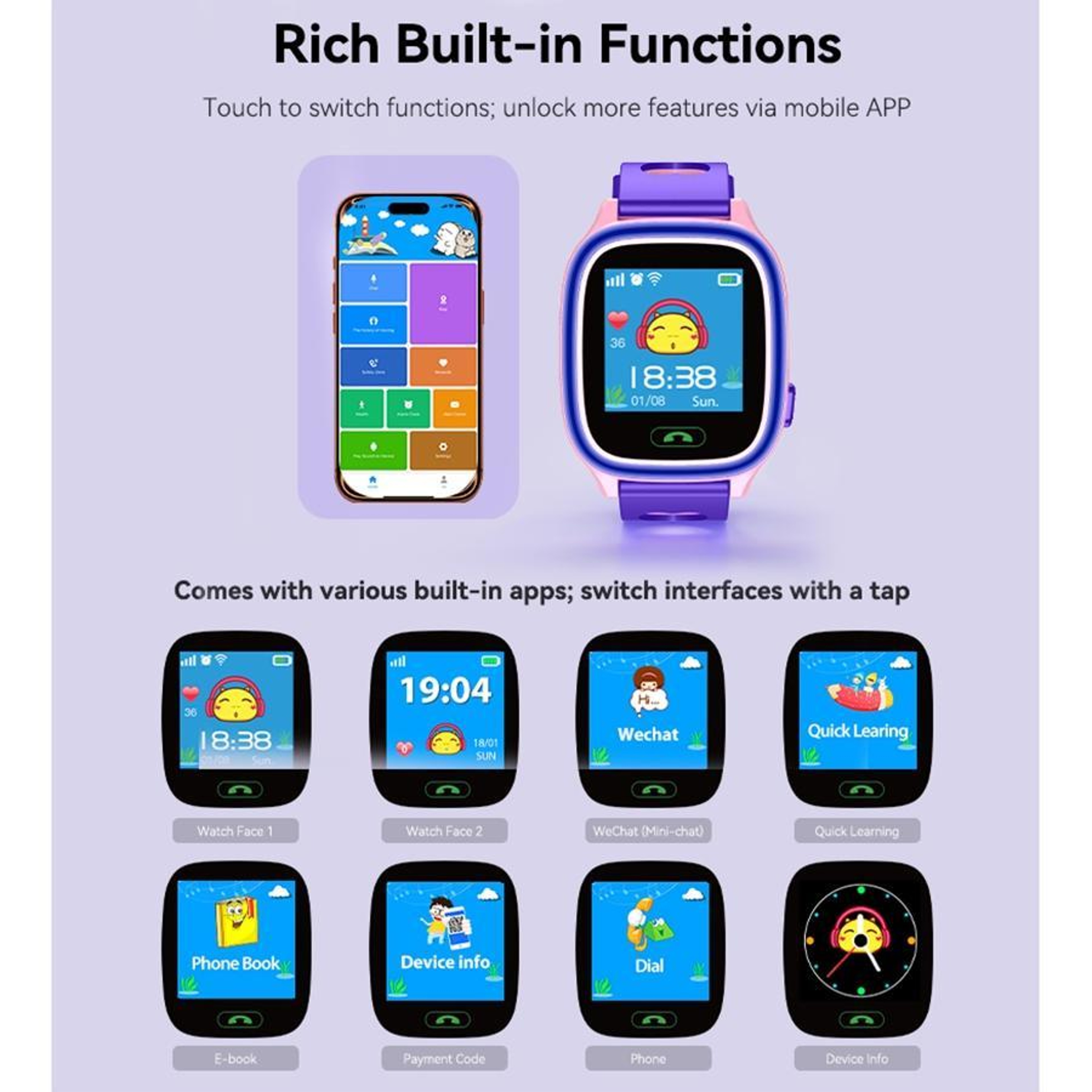 Kids 2G Smartwatch With Calling And LBS Location Tracking 7