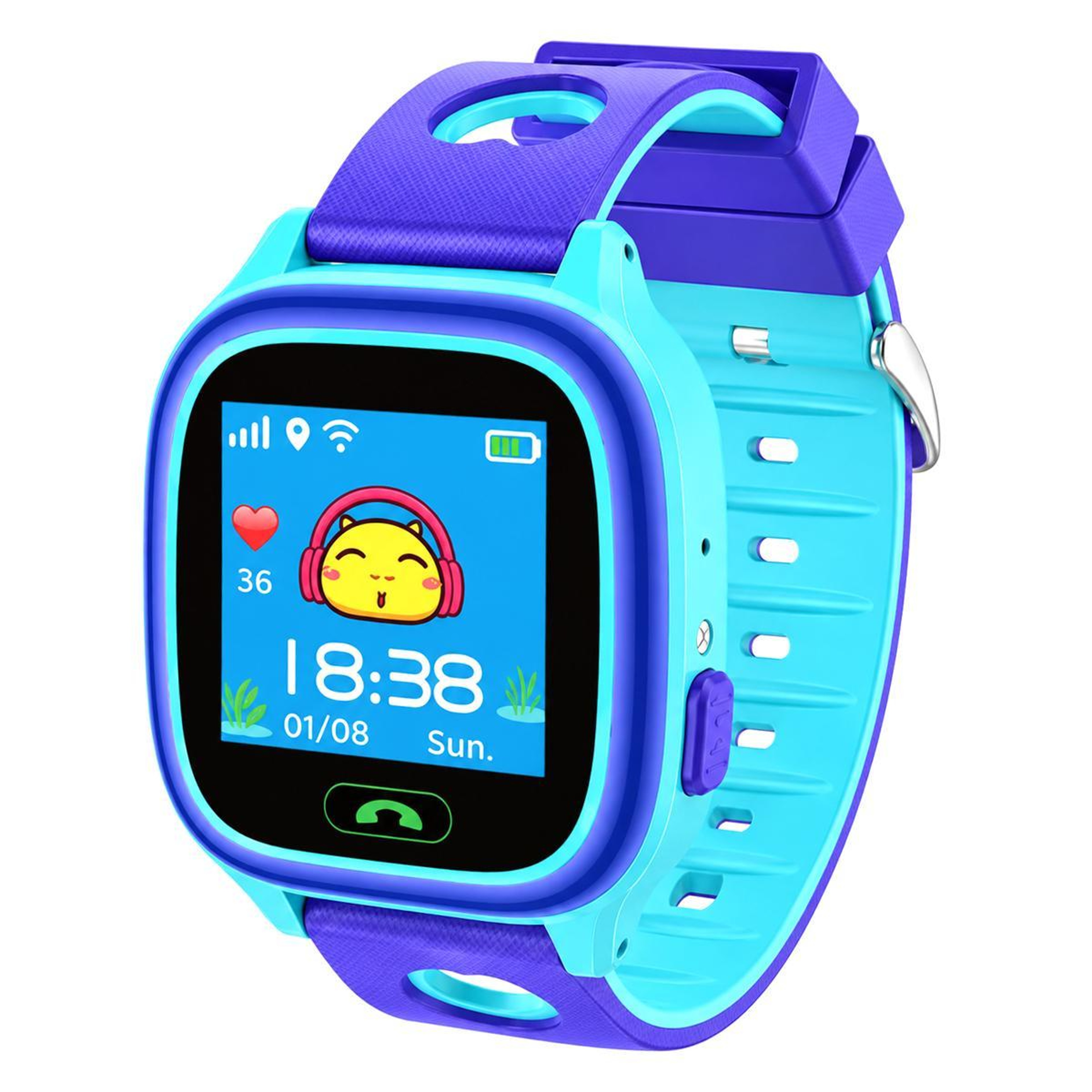 Smartwatch with Calling and LBS Location Tracking – view 1