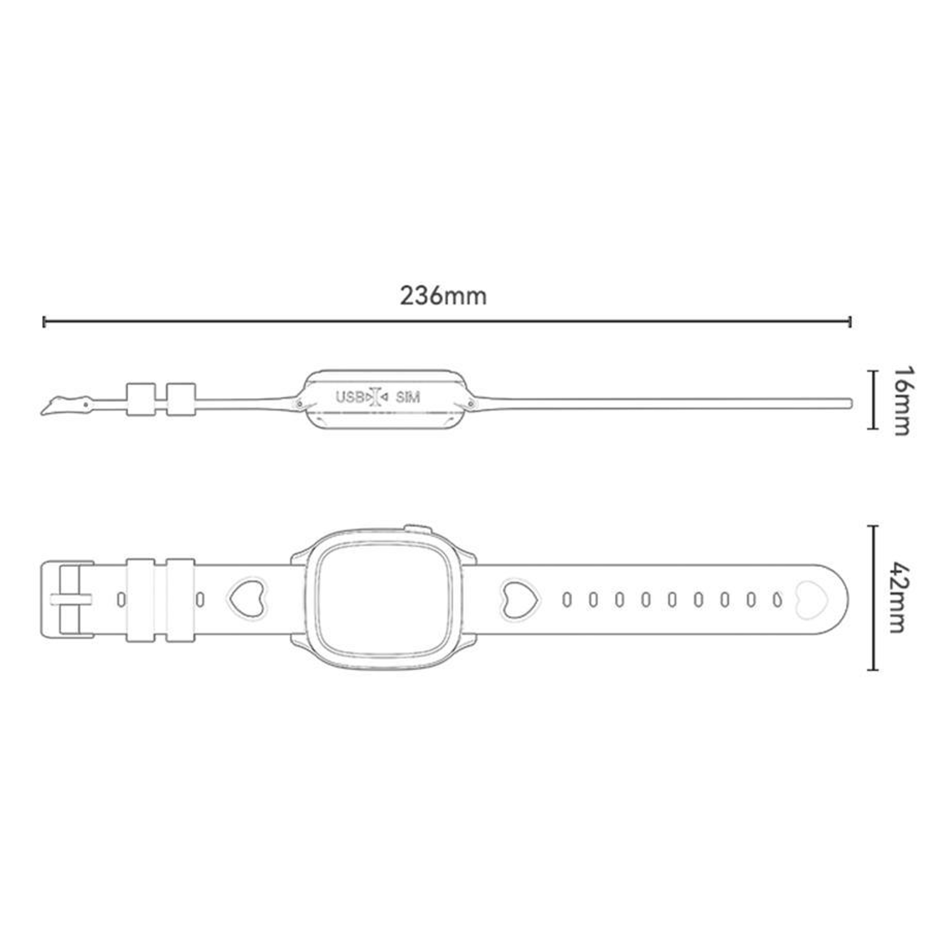 Smartwatch with Calling and LBS Location Tracking – view 4