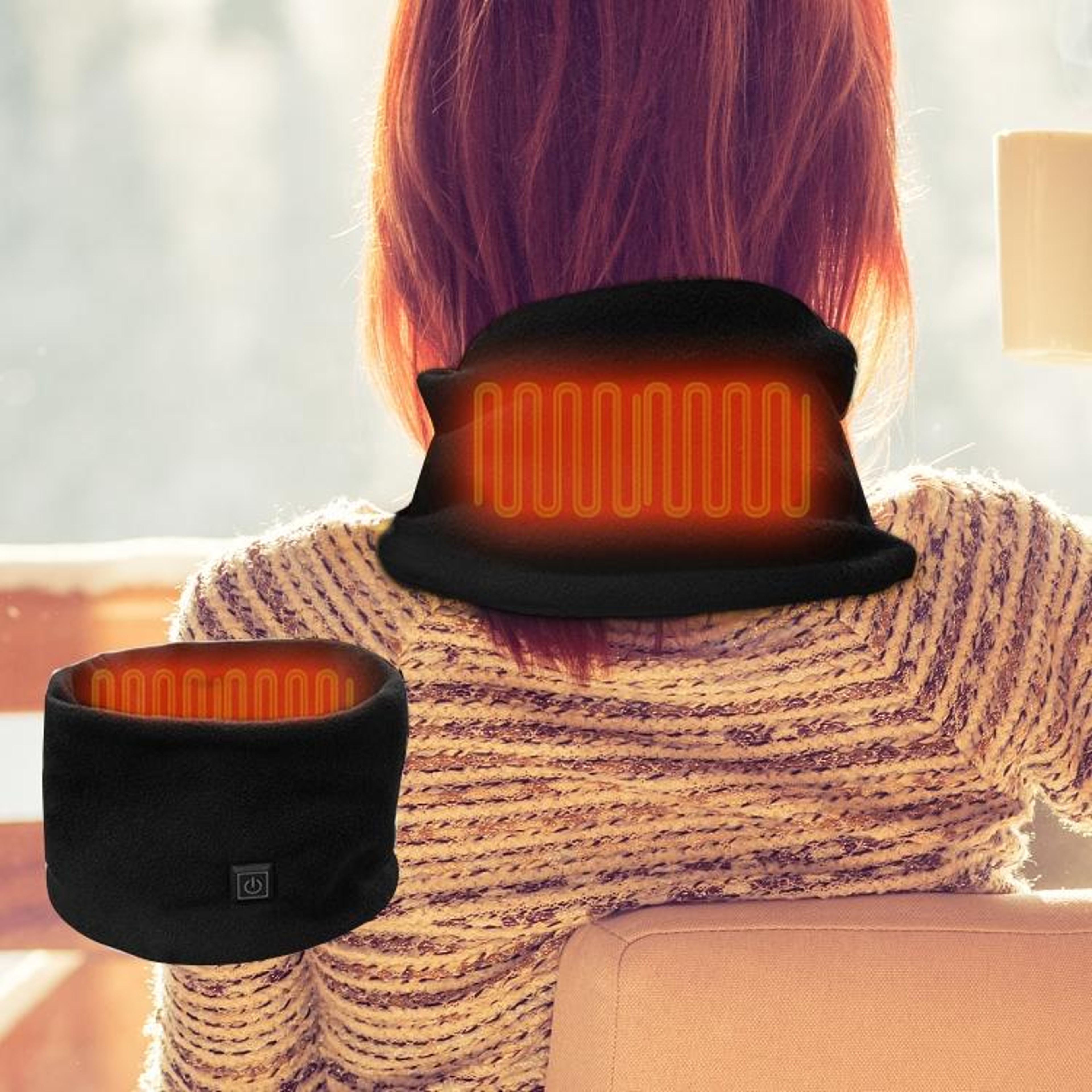 USB Heated Scarf with 3 Adjustable Heat Settings for Outdoor Winter Activities – view 6