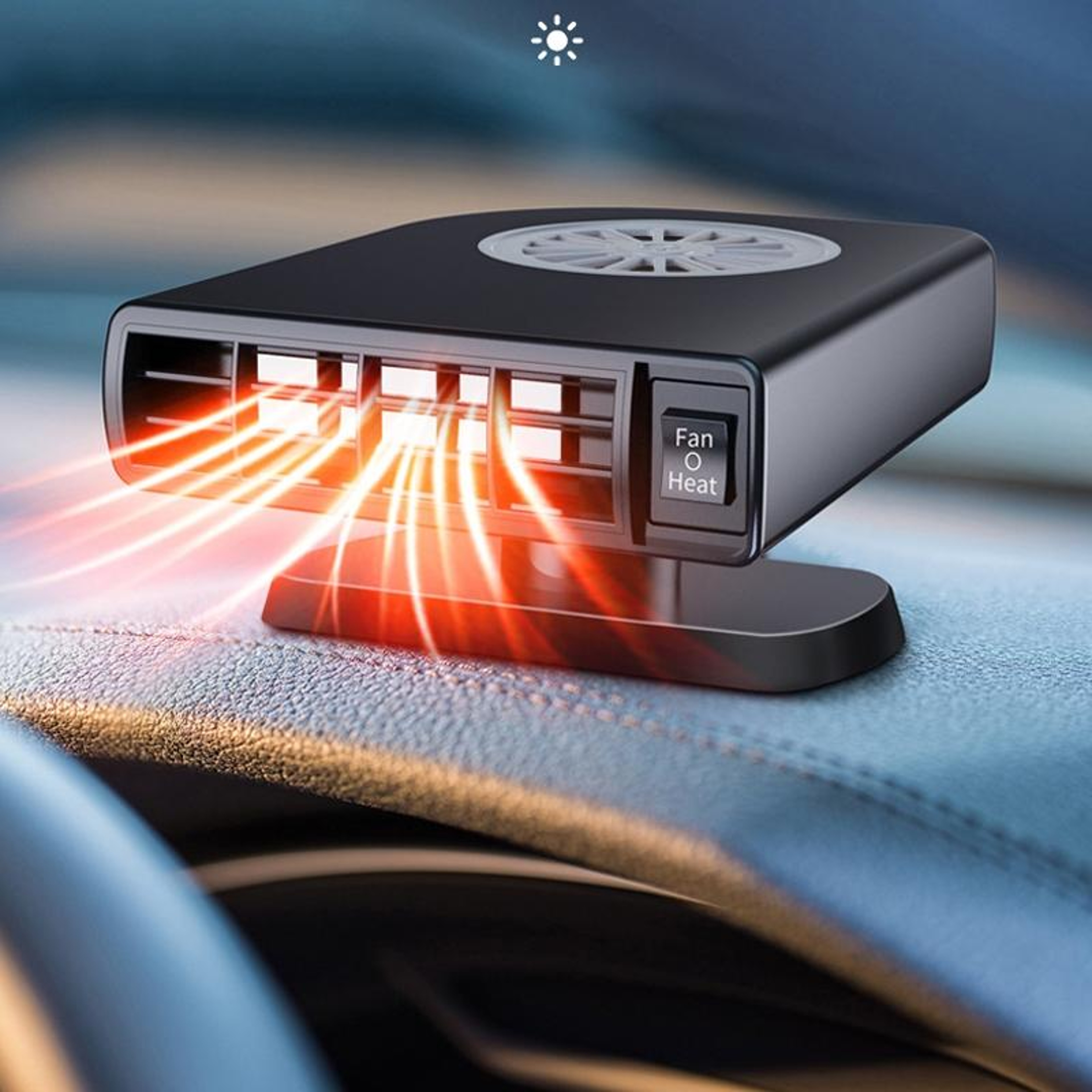 Portable Car Heater and Defroster Fan with 360° Rotation – view 4